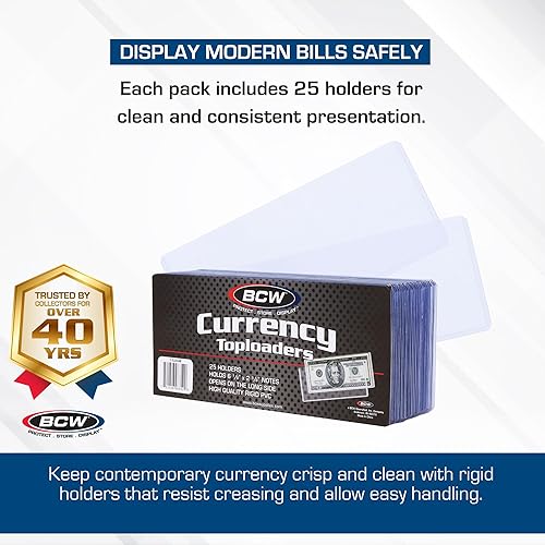 Miniatura 2 de BCW - Contenedor de carga superior para billetes regulares, transparente, para 25 piezas