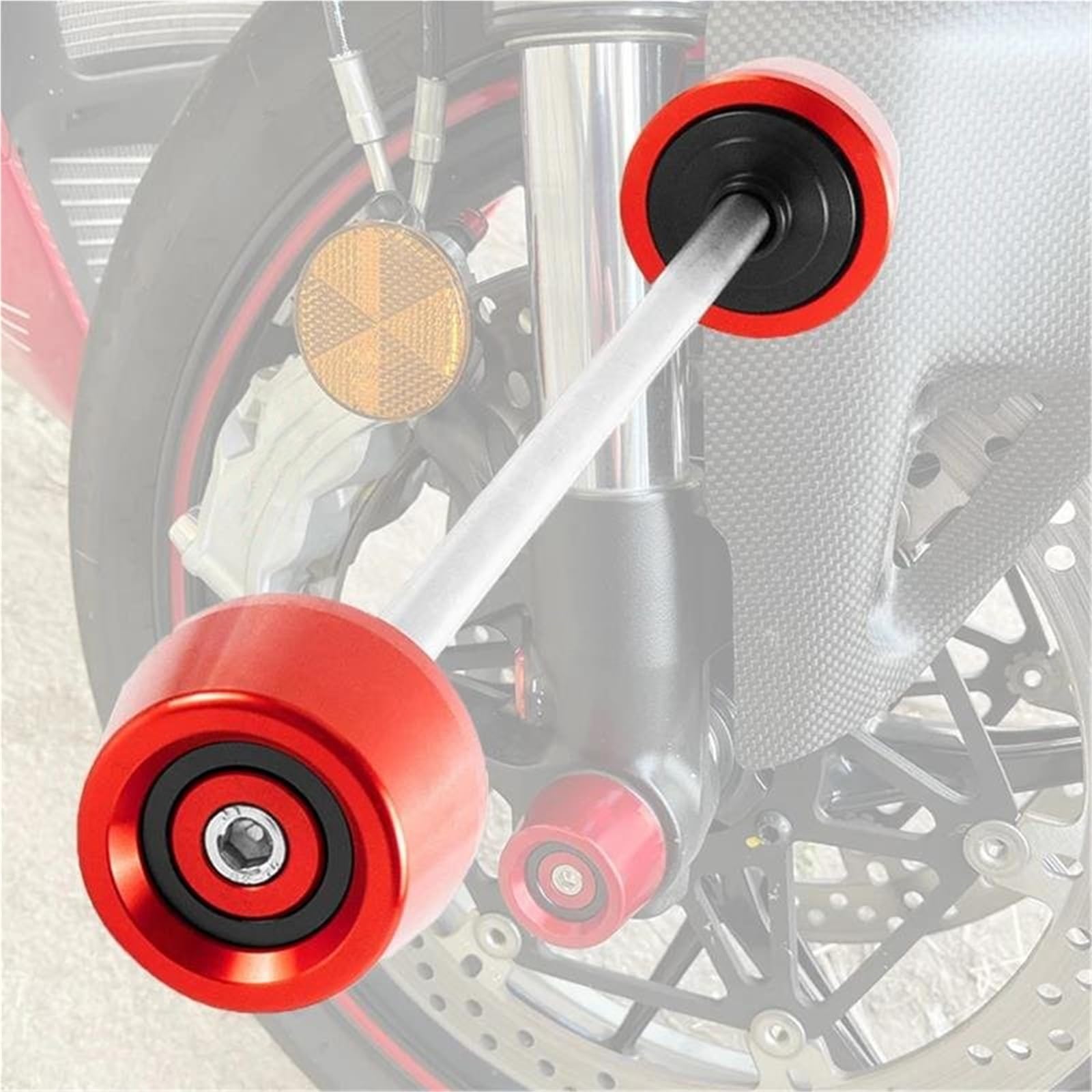 Rahmen Sturzpad Motorrad-Rahmengleiter Für Vorderradgabel, Sturzpad, Sturzschutz, Zubehör Für Ducati Monster 696, 795, 796, 797, 821, 1100EVO Sturzschutz(Silber 1)