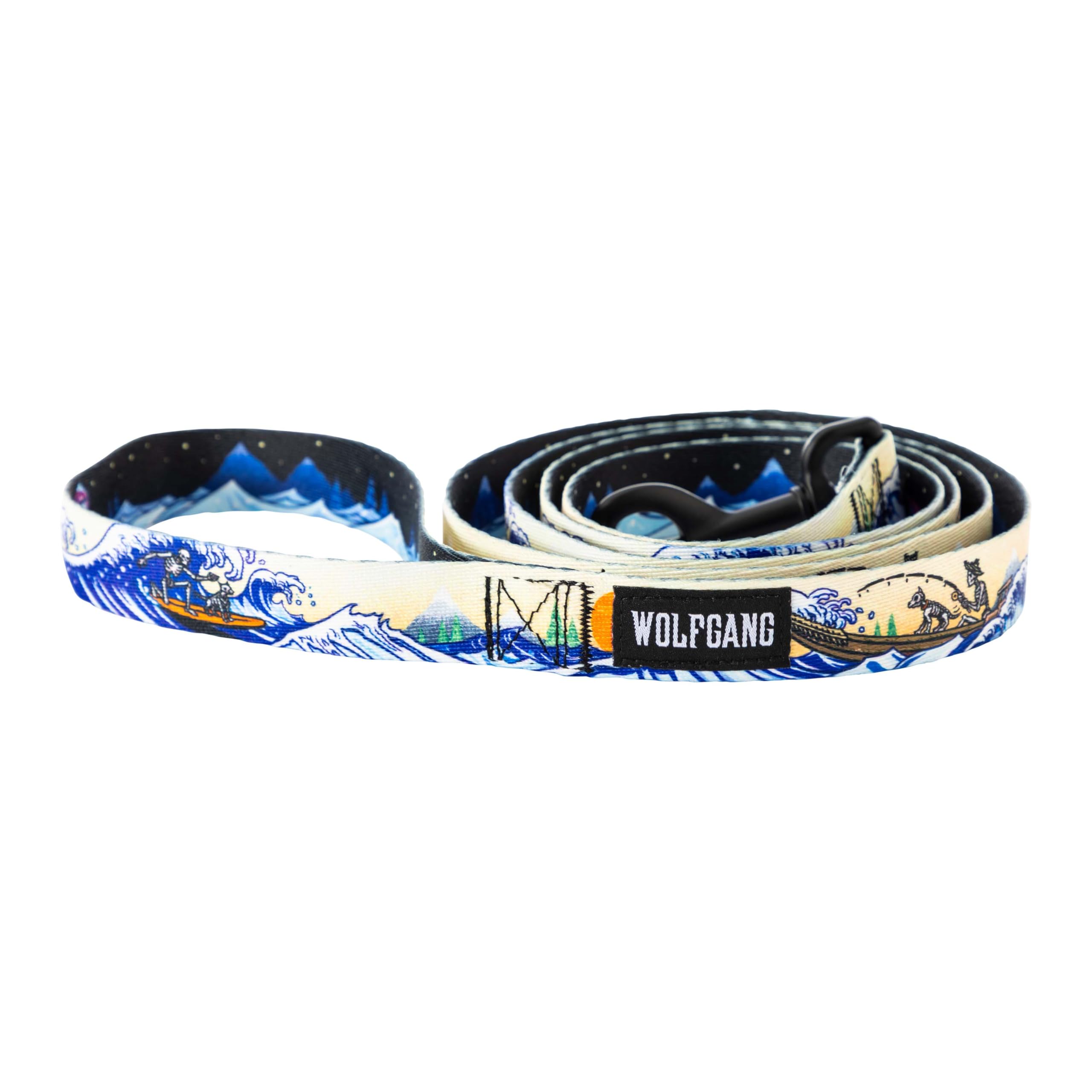 Wolfgang 1 Inch Venture Dog Leash Mountainwave Print Large