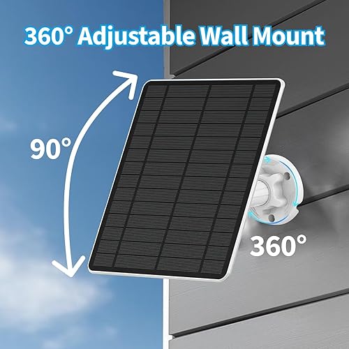 Miniatura 5 de Ring - Cargador de panel solar para cámara, compatible con batería Ring Stick Up Cam, batería de cámara Ring Spotlight, impermeable, carga rápida de