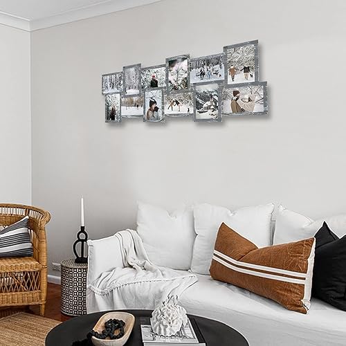 Miniatura 7 de J.M.Deco Marcos de fotos de collage de 12 aperturas para decoración de pared, marco de fotos de 4 x 6 pulgadas para decoración del hogar, regalos de