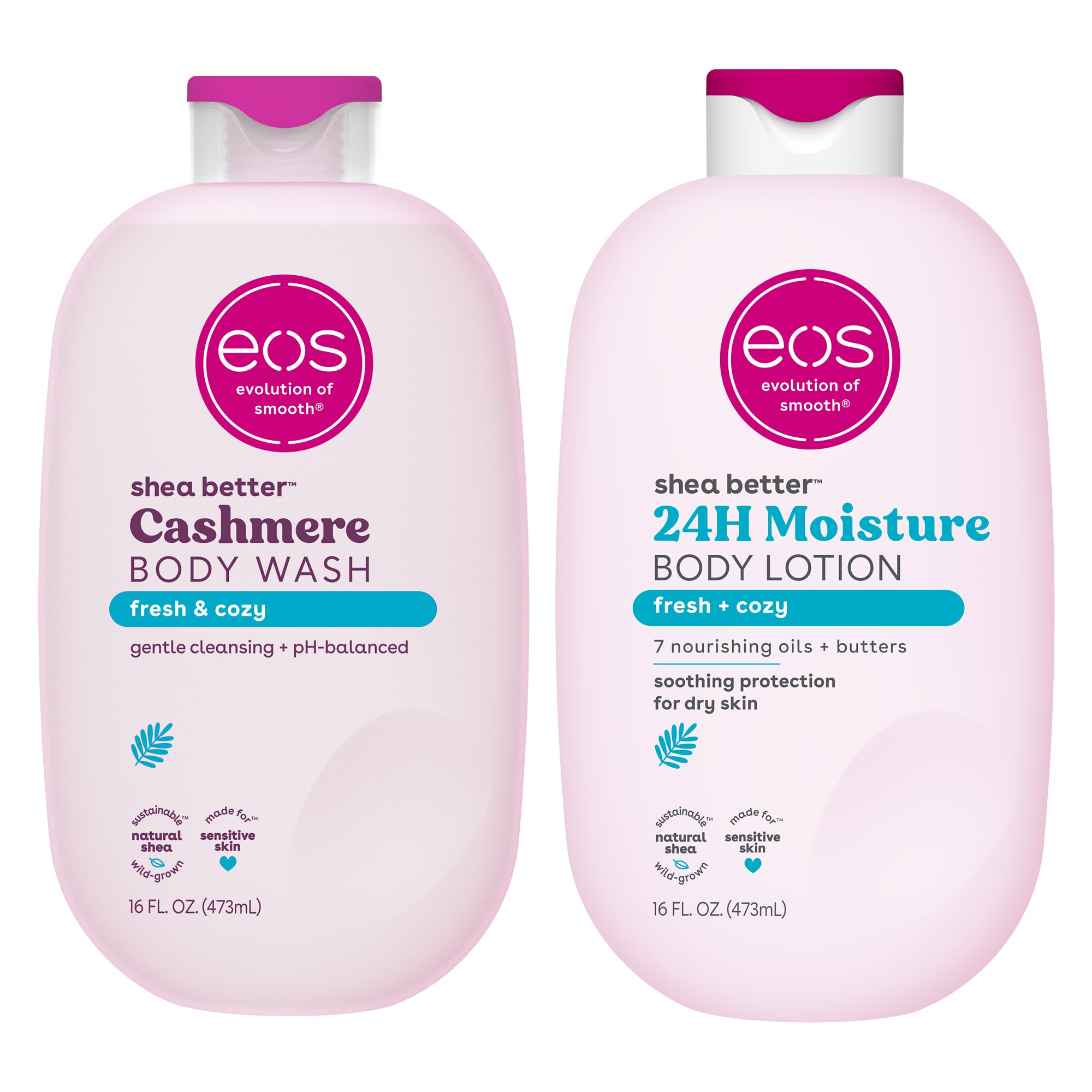 eos Shea Better Body Lotion+ Body Wash, Fresh & Cozy