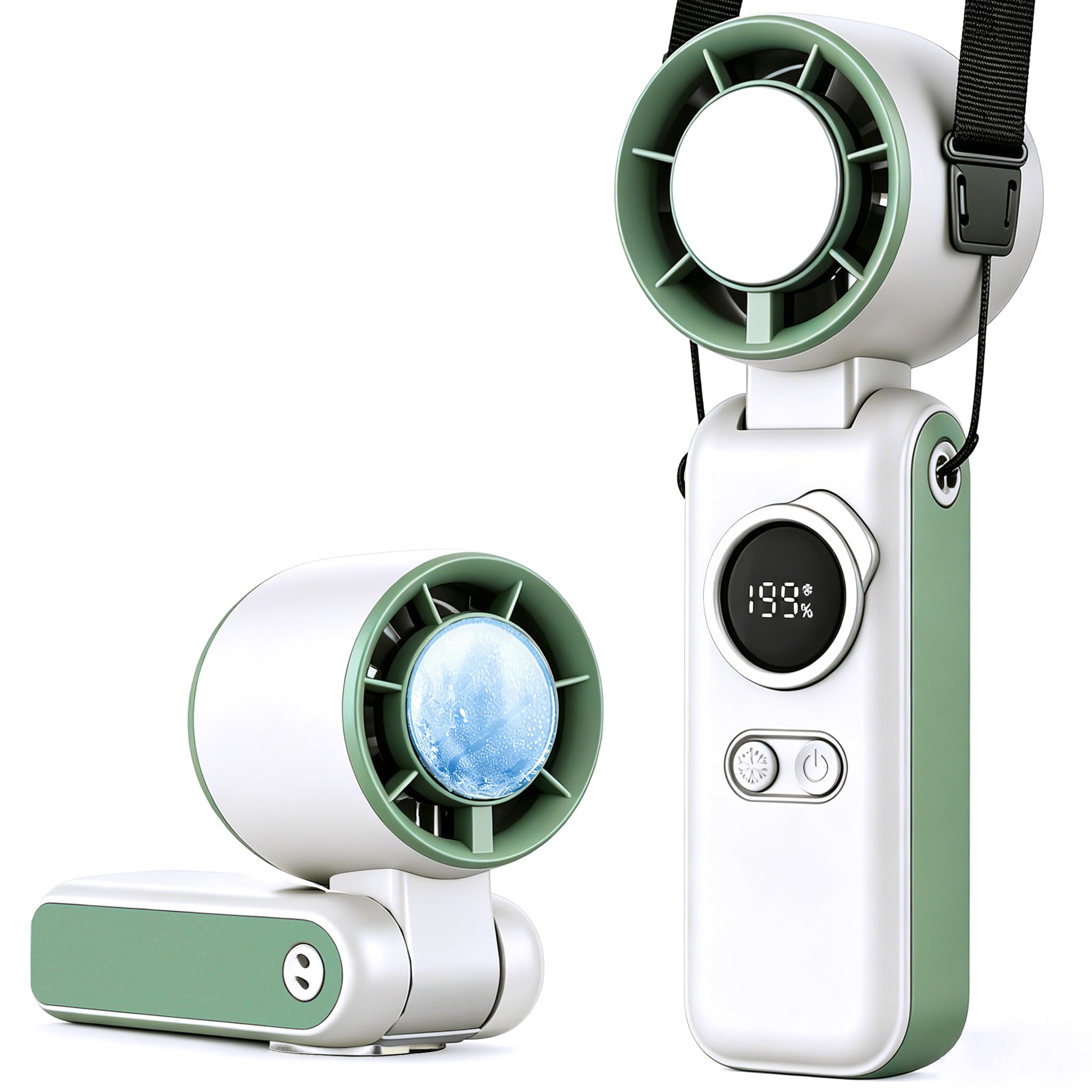 Ventilador de mano recargable mini ventilador de cuello y escritorio de 6000 mAh