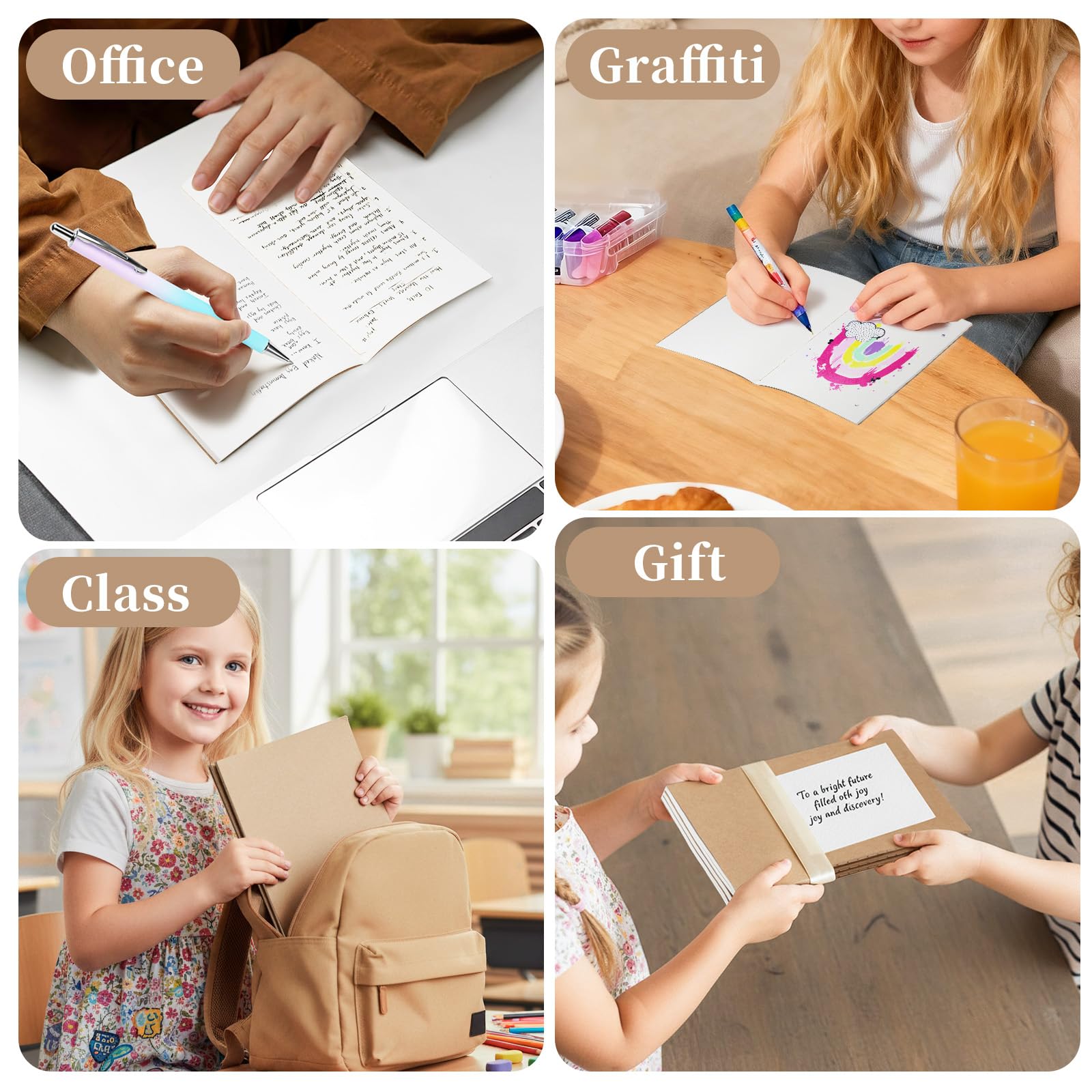 Confezione da 72 quaderni A5 in carta kraft, a righe, 21,1 x 14 cm, 60 pagine, set di diario di viaggio per lavoro, scuola, studenti, bambini, regalo, ufficio, forniture per il rientro a scuola