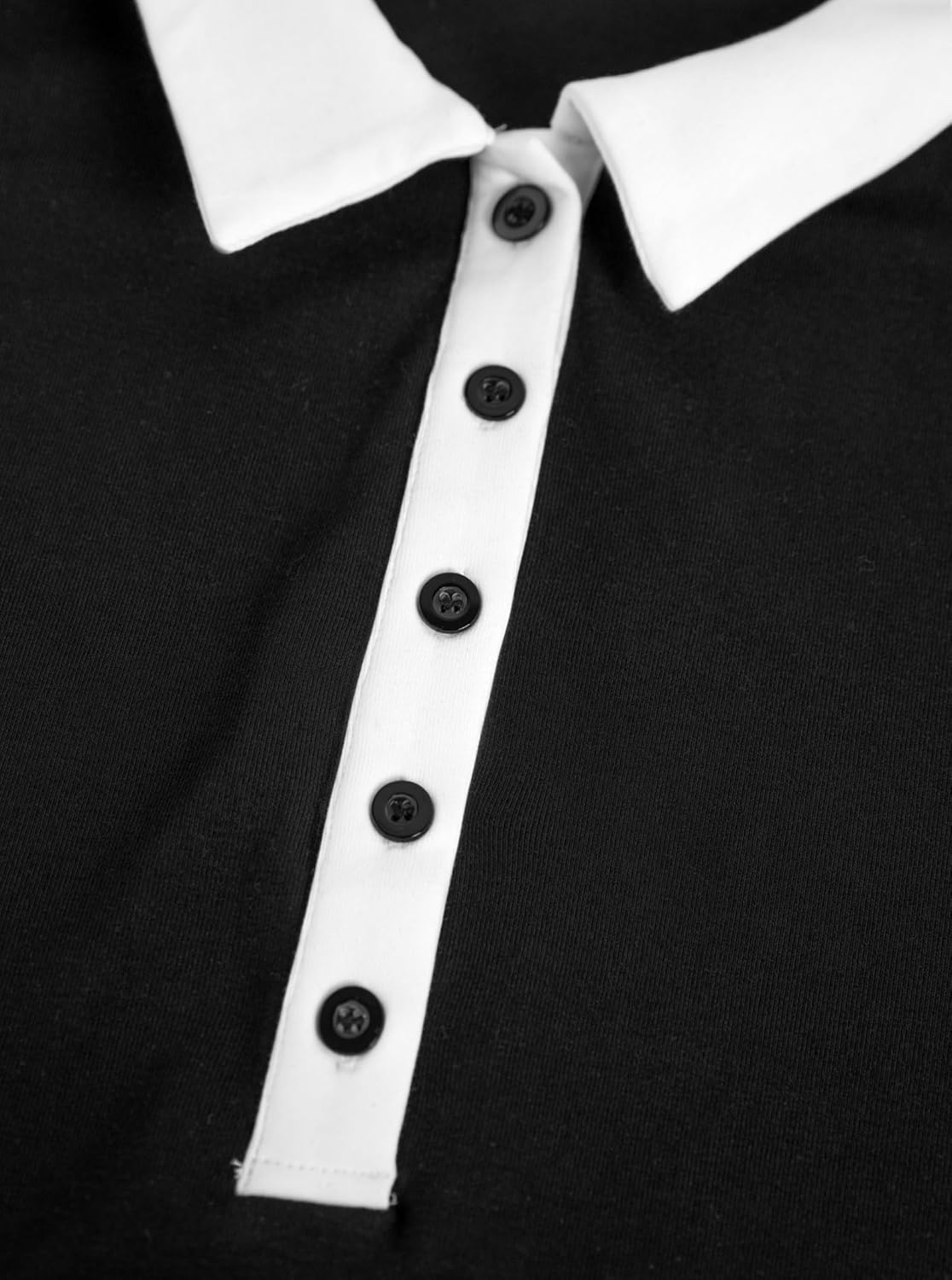 Remidoo Women's Collared Half Button Tank Top Color Block Casual Sleeveless Crop Tops - Image 4