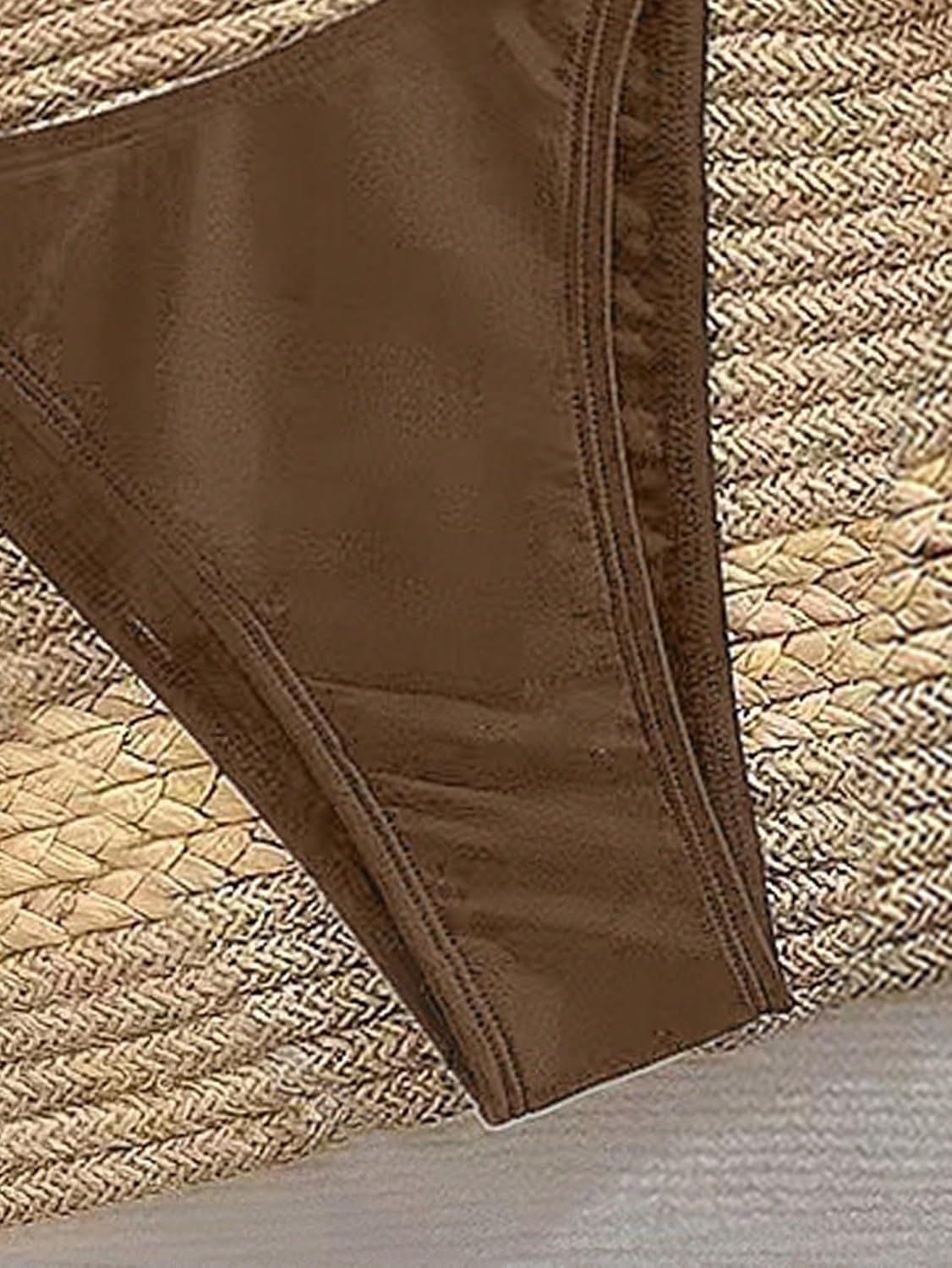 QJQ Women's 2 Piece Cheeky Bikini Sets Tie Back Ring Linked Brazilian Swimsuit Sexy Triangle Bathing Suit - Image 5