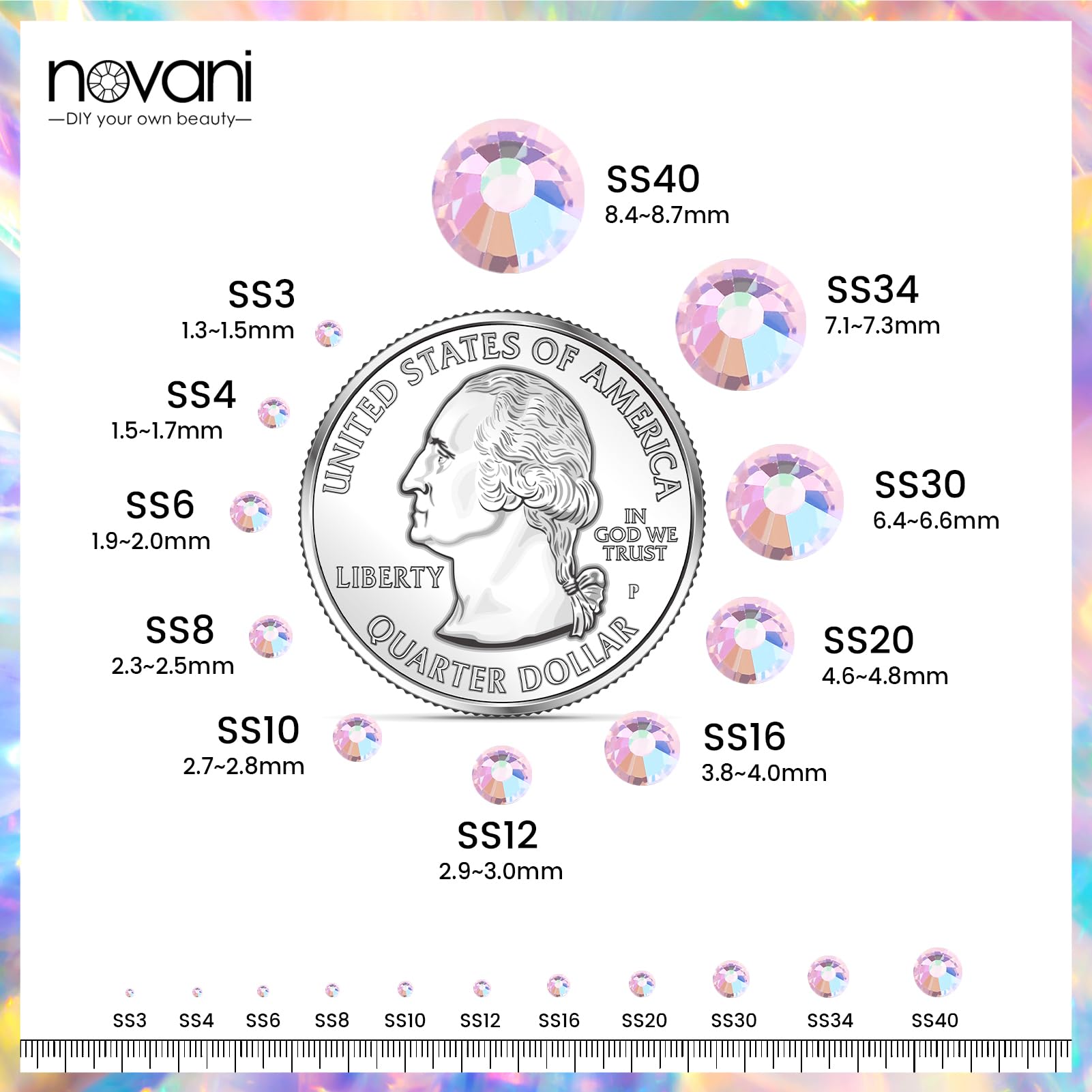 Diamantes de imitación SS16 (3,8-4,0 mm), parte trasera plana, cristal rosa AB