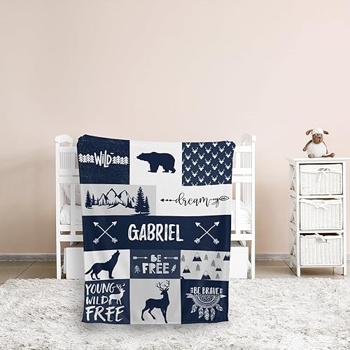 Miniatura 58 de Mantas de bebé personalizadas para niños, manta de bebé de elefante, manta de elefante bebé, manta de bebé personalizada, manta de bebé azul, mantas