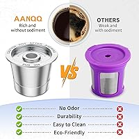 Vista 6 de AANQQ 2 Pack K Cup Reusable Coffee Pods for Keurig: Stainless Steel Refillable K Cup - Reusable Coffee Filter for Keurig 1.0 Coffee Maker