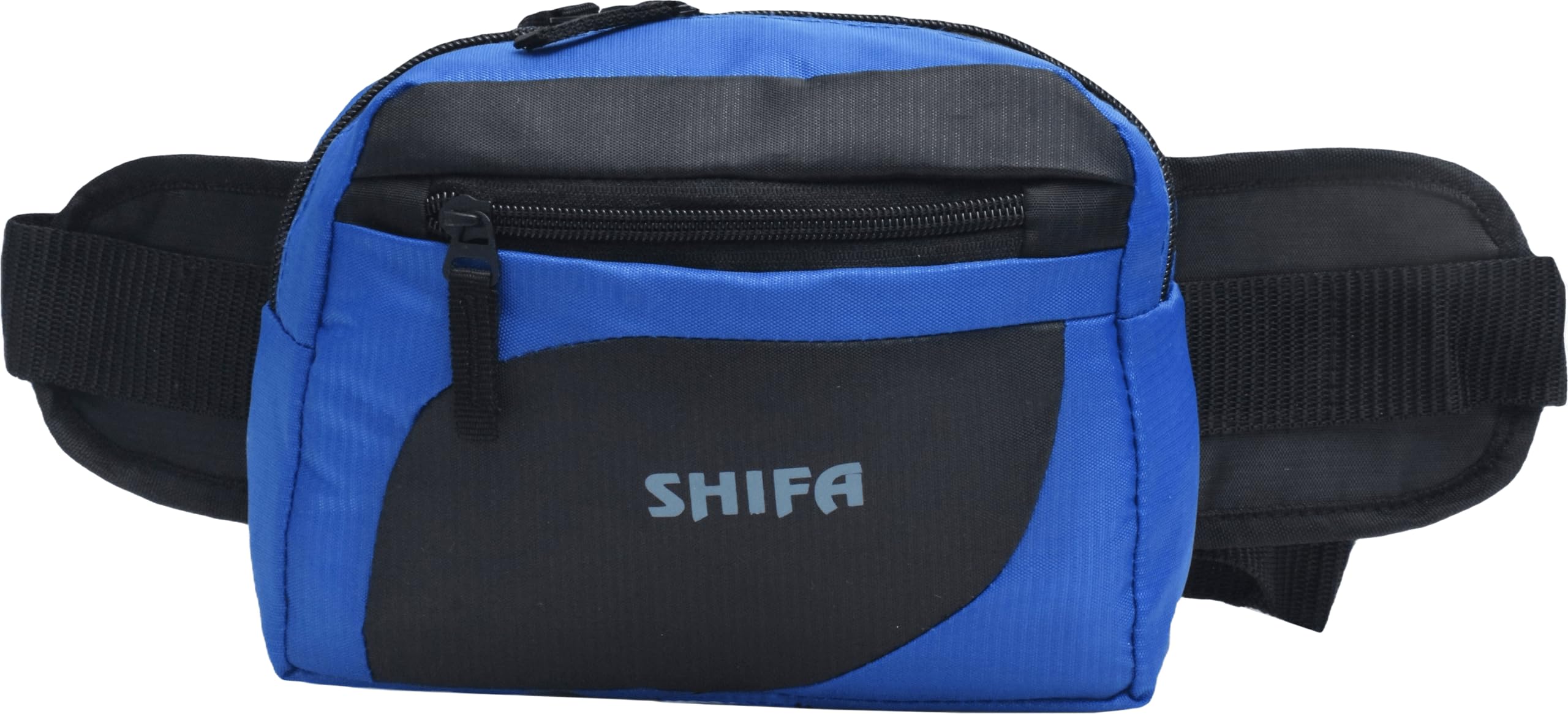 Royal Blue and Black Waist Bag | Durable Polyester Fanny Pack for Travel Running Hiking and Outdoor Activities (Medium)-image-39