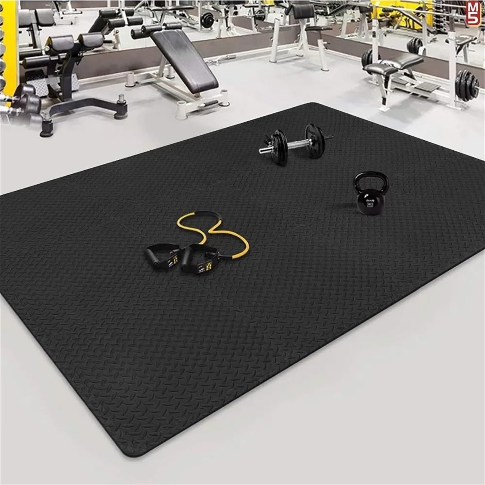 Tappeto Da Fitness A Puzzle Tappetini con cuciture da 16 pezzi Piastrelle impermeabili ad incastro antiscivolo for uso in palestra domestica