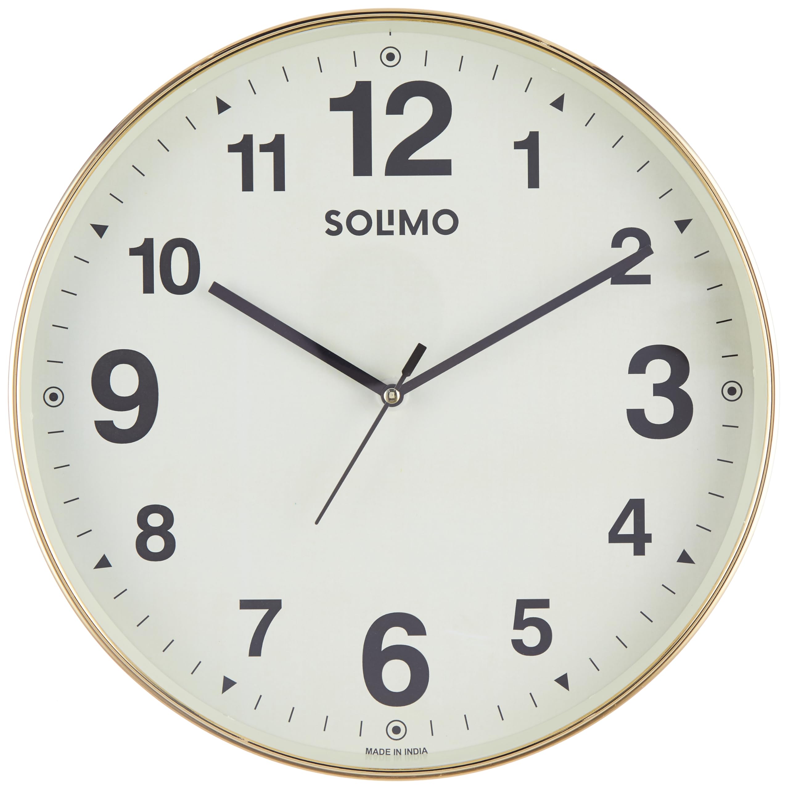 Amazon Brand - Solimo Round Office Analog Wall Clock | Plastic | Silent Sweep Movement | 12 Inch | Ivory (B0CFY4QB4B) Amazon Price History, Amazon Price Tracker