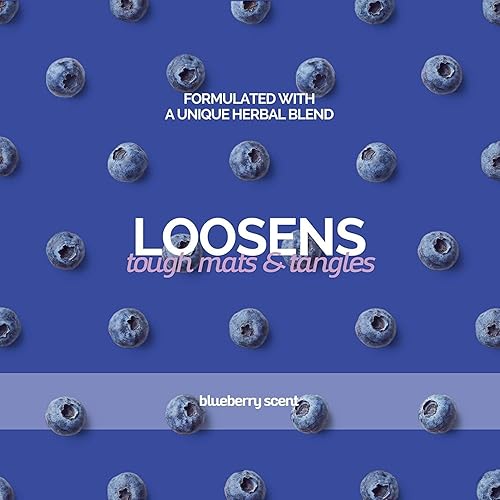 Miniatura 3 de Bark2Basics Blueberry D-Mat - Acondicionador para perro, 16 onzas, ingredientes naturales, multiusos, eliminación de estática, afloja tapetes y