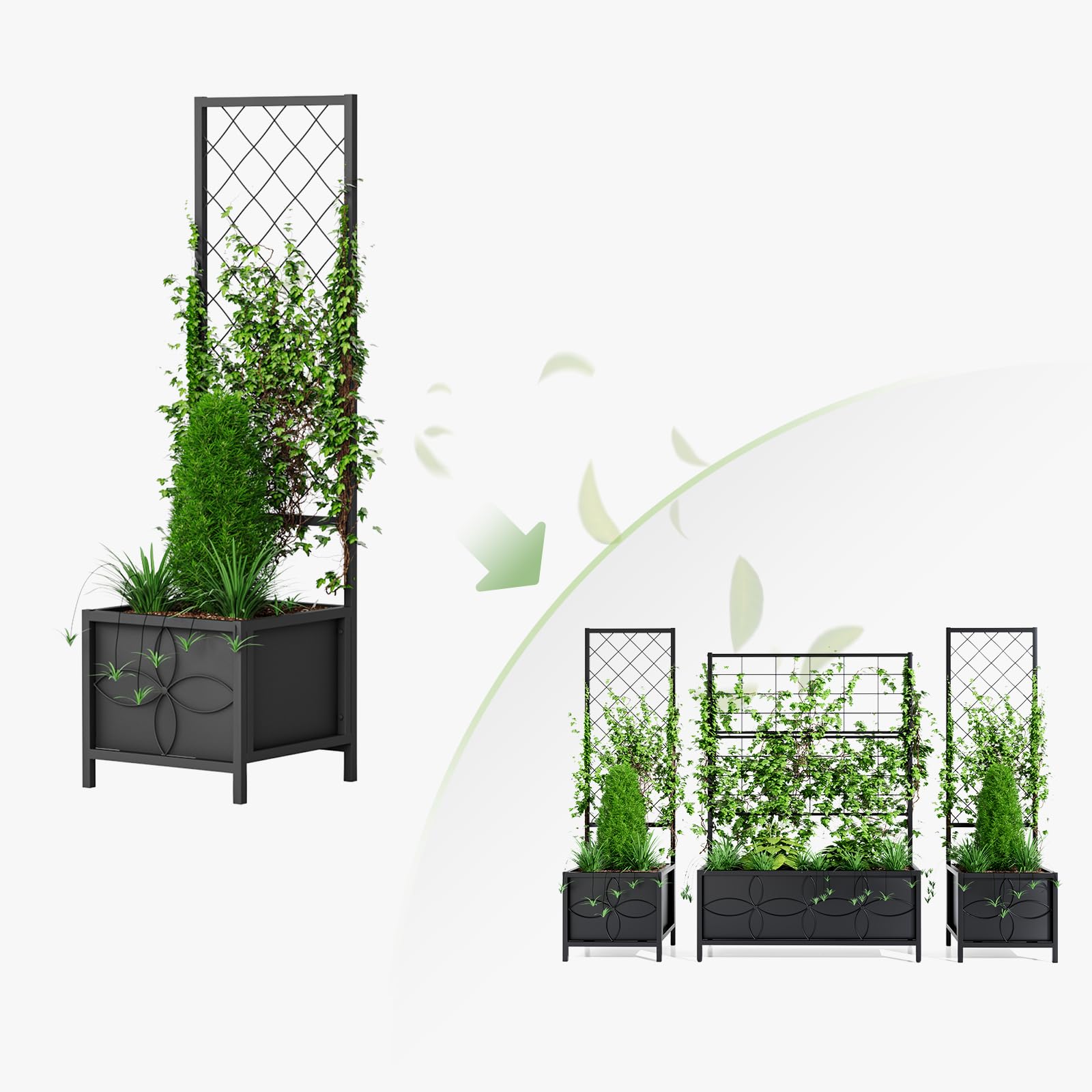 Zhongma Raised Garden Bed with Trellis