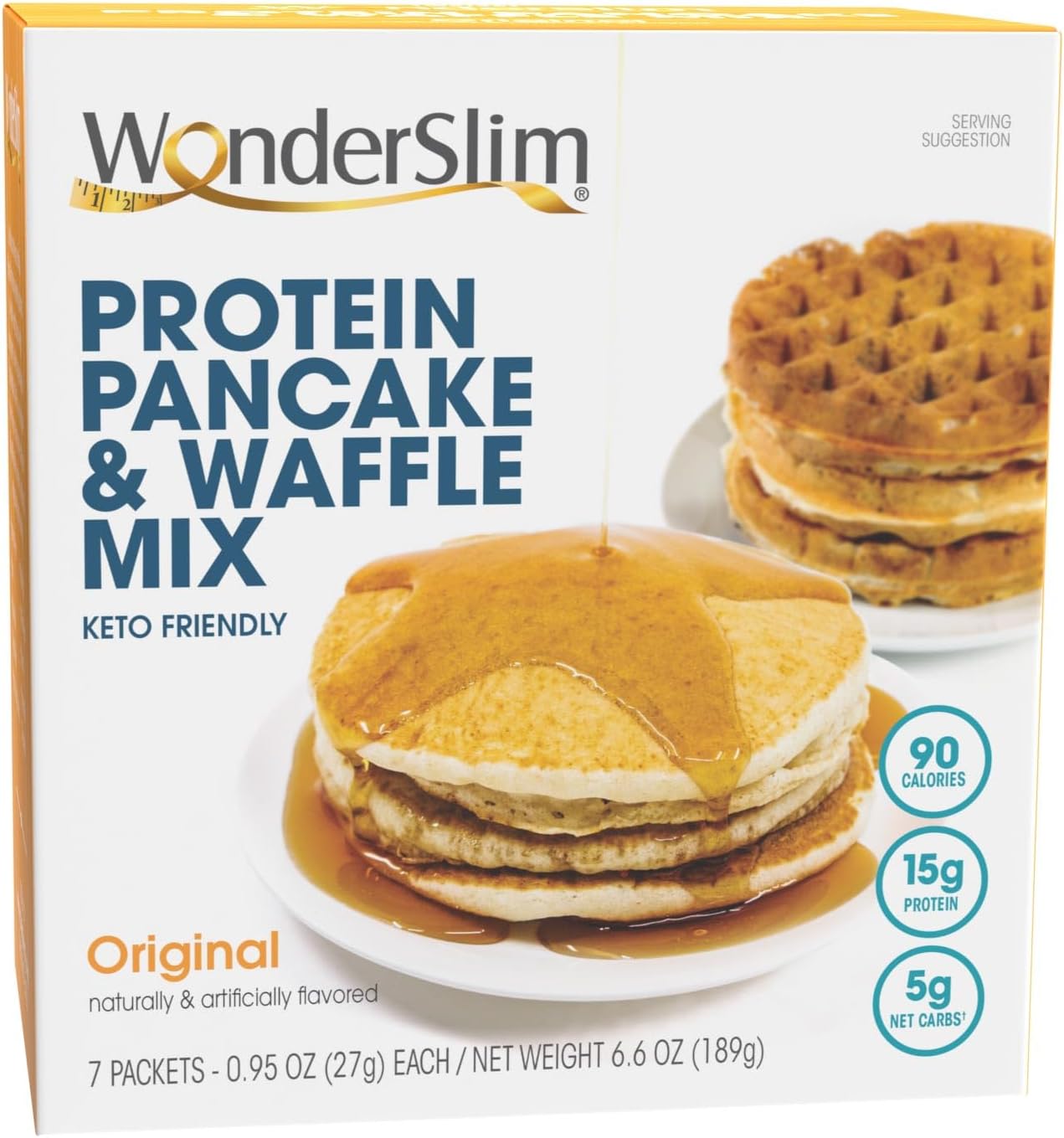 Wonderslim Protein Pancake & Waffle Mix, Original, Low