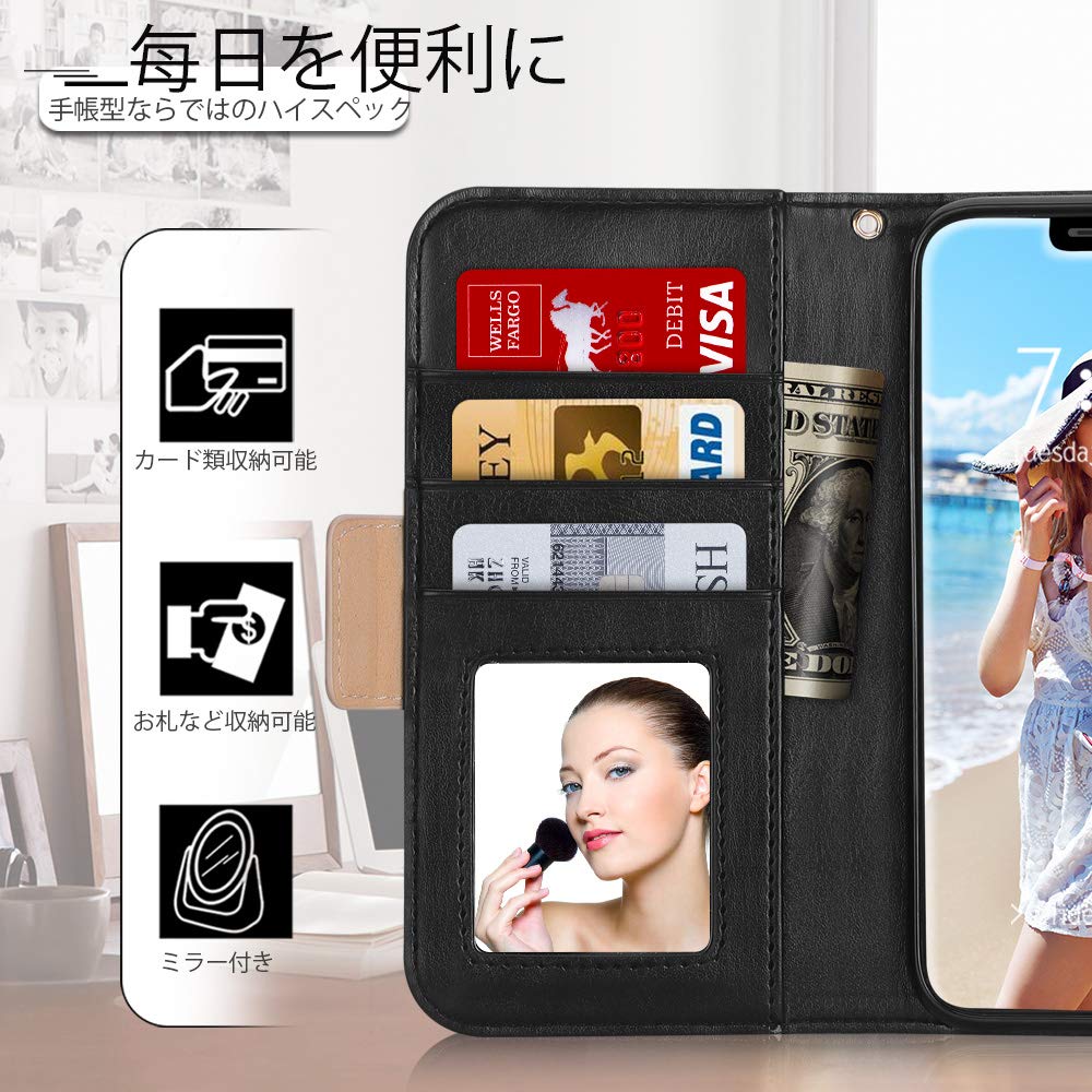 iPhone 6.1インチ　手帳型ケース Amazon.co.jp: iPhone 15 向け ケース 手帳型 縦開きカバー 下