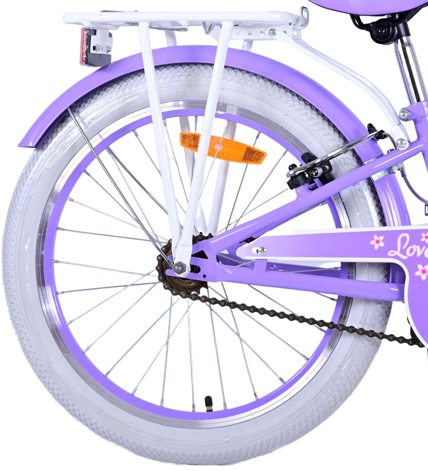 Lovely Fuxia Vélo pour Fille de 6 à 8 Ans 20 Pouces avec Panier et Porte-Bagages