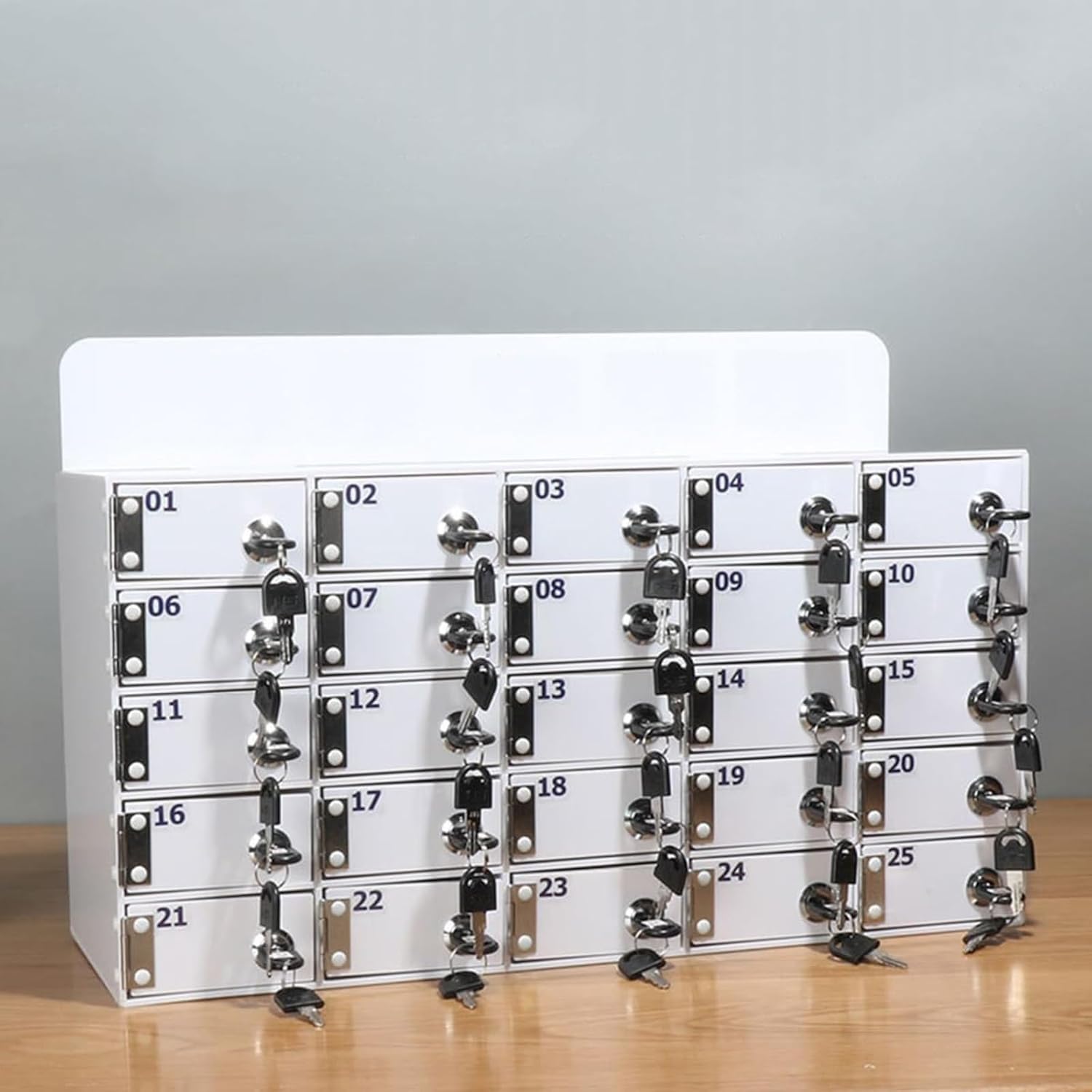 Mobile Phone Storage Box Transparent Acrylic Mobile Phone Security Locker with Key,Acrylic Mobile Phone Cabinet with Locks & Keys - Wall-Mounted 15-Door Organizer for Office, Gym, Classroom