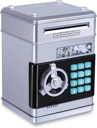 GuDoQi alcancía con contraseña alcancía electrónica y digital para guardar dinero pequeño cajero automático para monedas o efectivo regalo de GuDoQi alcancía con contraseña alcancía electrónica y digital para guardar dinero pequeño cajero automático para monedas o efectivo regalo de