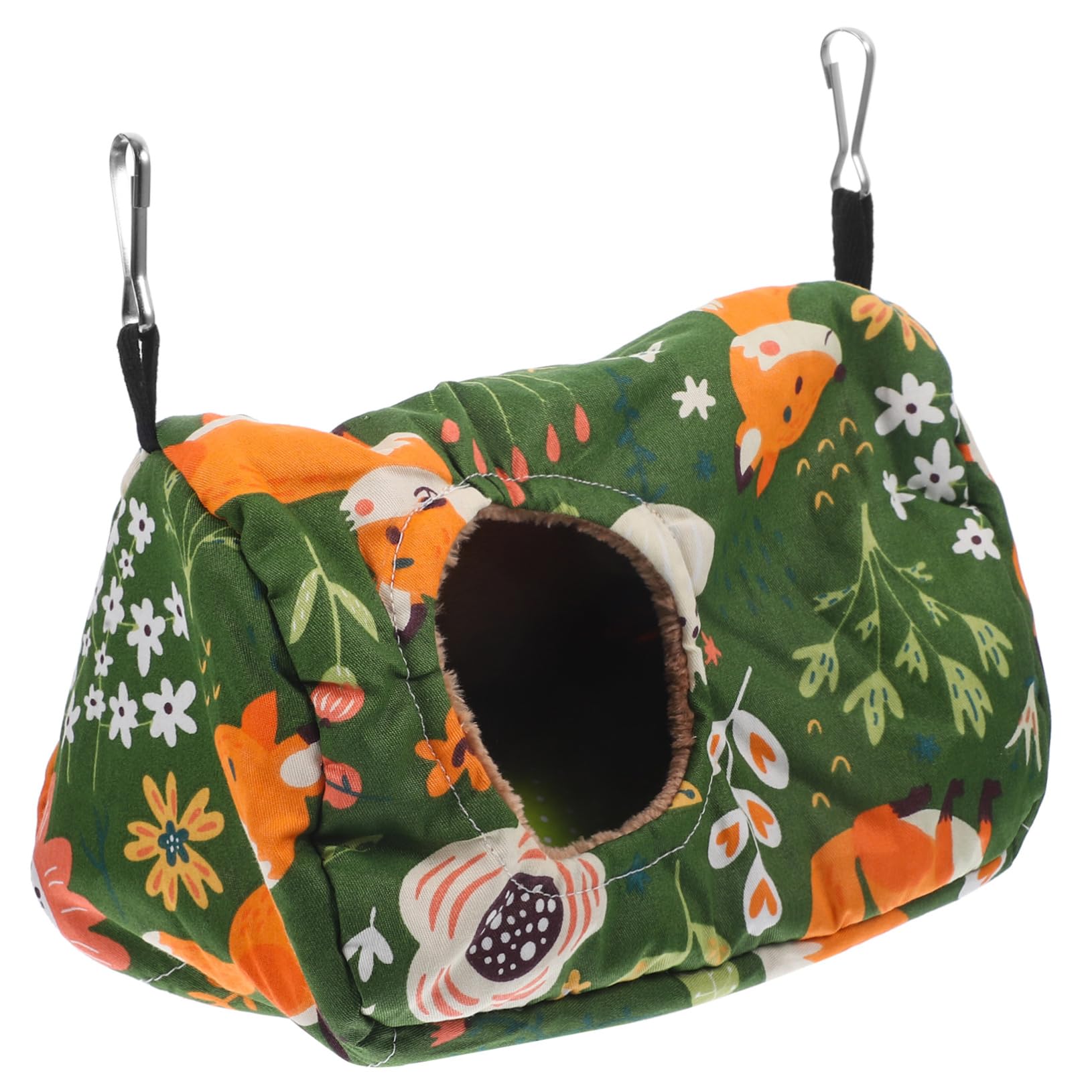 TOYANDONA Bird Hammock Nest Winter Warm Semi-closed Hammock Small Cotton Bird House Hanging Cage Bed for Parrots and Small Pets