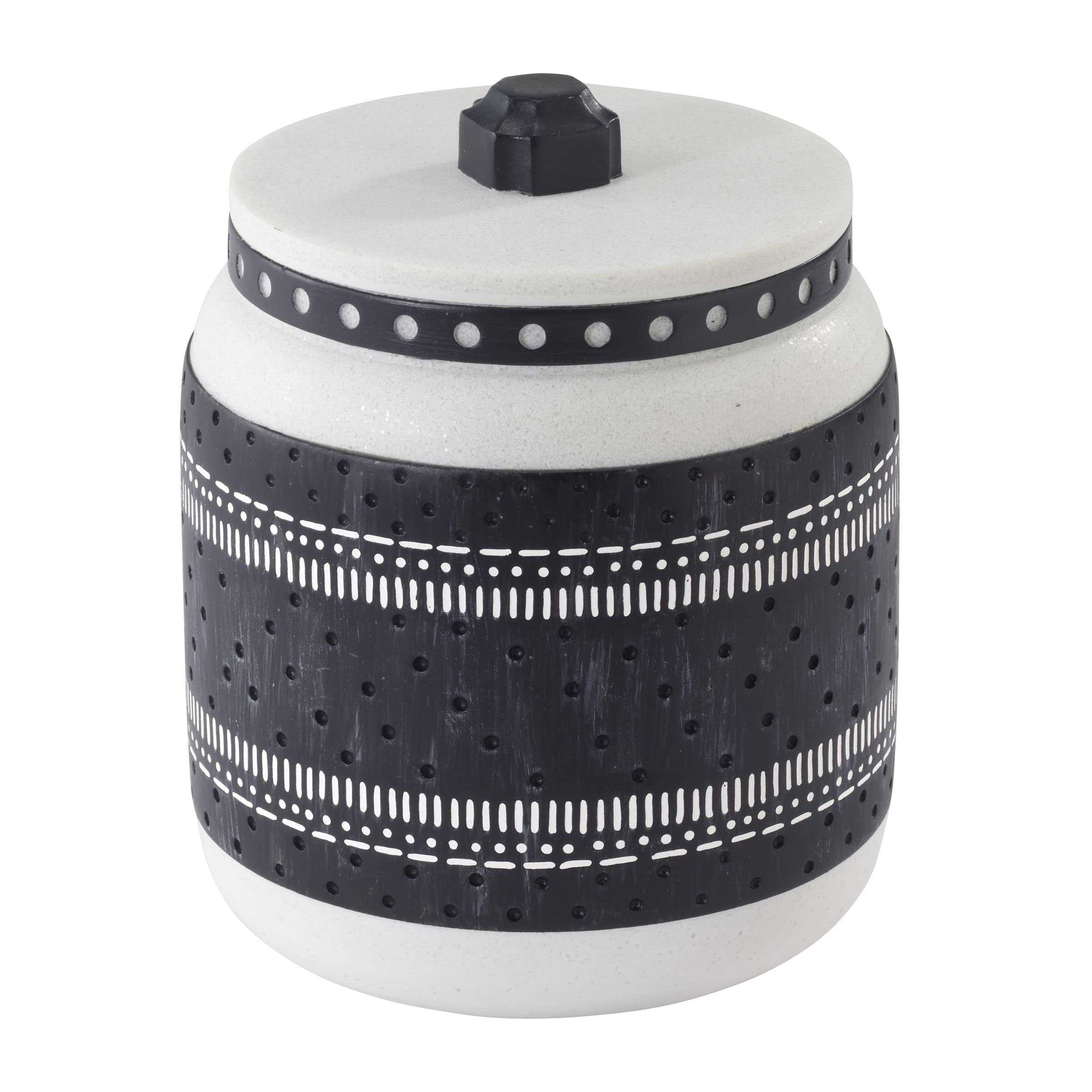 Avanti Linens - Covered Jar, Guest Bathroom Essentials, Modern Bathroom Decpr (Bath Icons Collection)