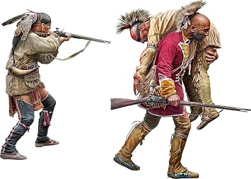 MB35210 Master Box 1/35 Indian War Brothers Injury 3 Native American Soldiers 18th Century No.2 Plastic Model