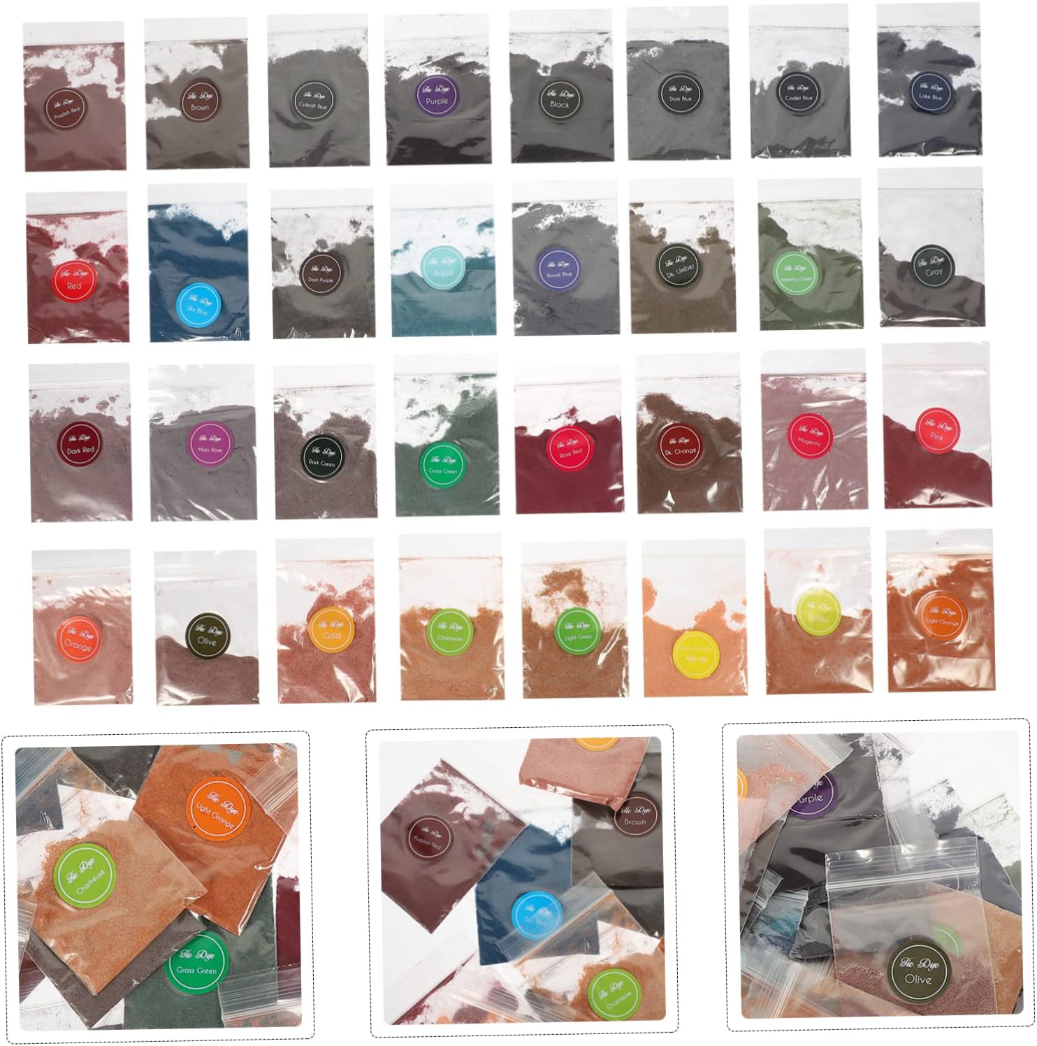 jojofuny Tie Dye Powder Kit Vibrant DIY Dye for Parties Group Activities Halloween Crafts Easy to Use with Blended Fabrics