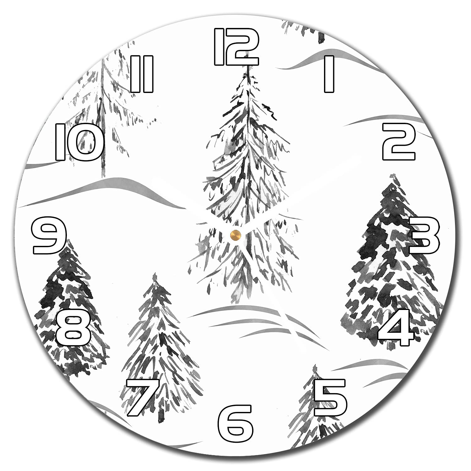 Horloge murale en verre sécurit 30cm résistante pour cuisine et salon