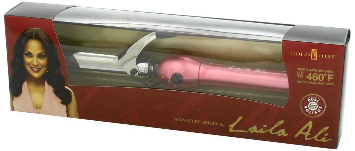 Gold 'N Hot Signature Series Laila Ali Titanium Barrel Curling Iron, 1 Inch