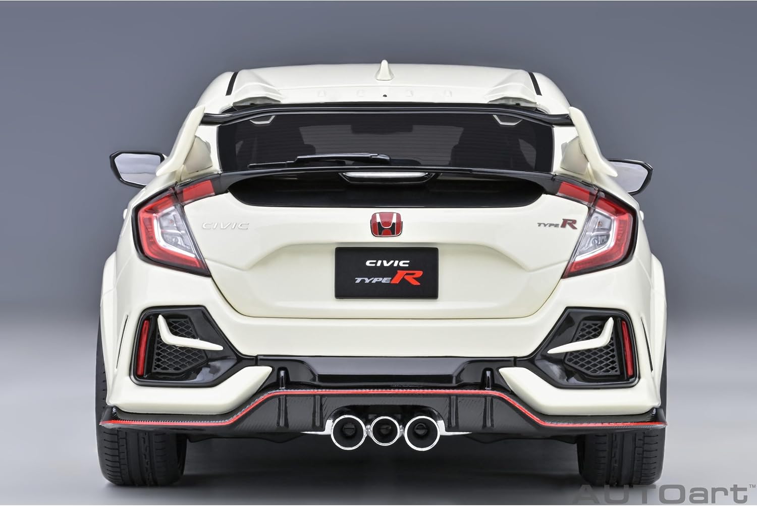 2021 Civic Type R (FK8) RHD (Right Hand Drive) Championship White 1/18 Model Car by Autoart 73220