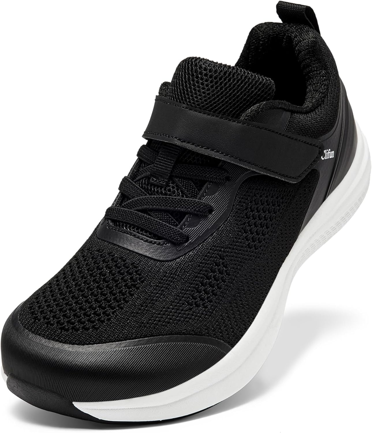 Kids's Wide Toe Box Running Athletic Shoes Lightweight Breathable Knit Low Drop Sneakers for Boys and Girls with Protective Toe Cap