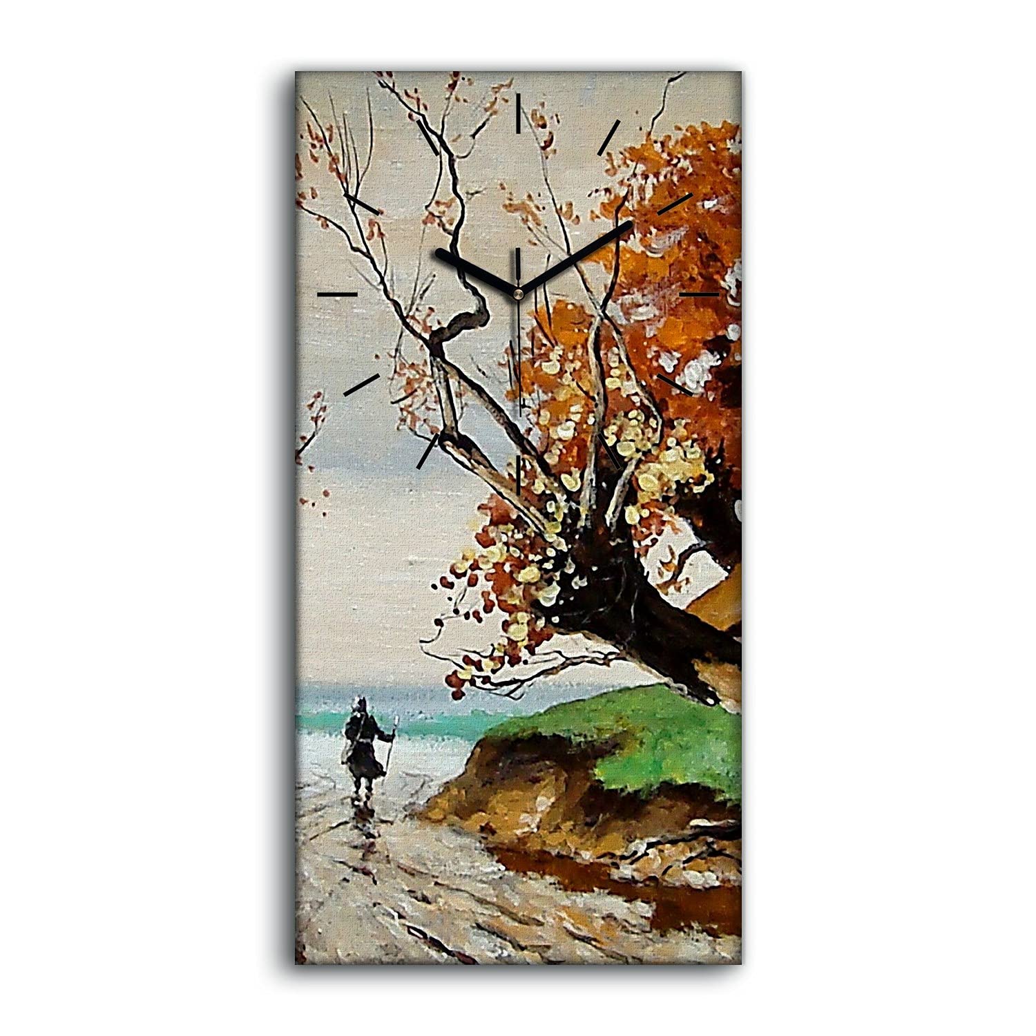 Horloge sur Toile Décoration Art Moderne de Qualité Supérieure Motif Abstrait 30x60
