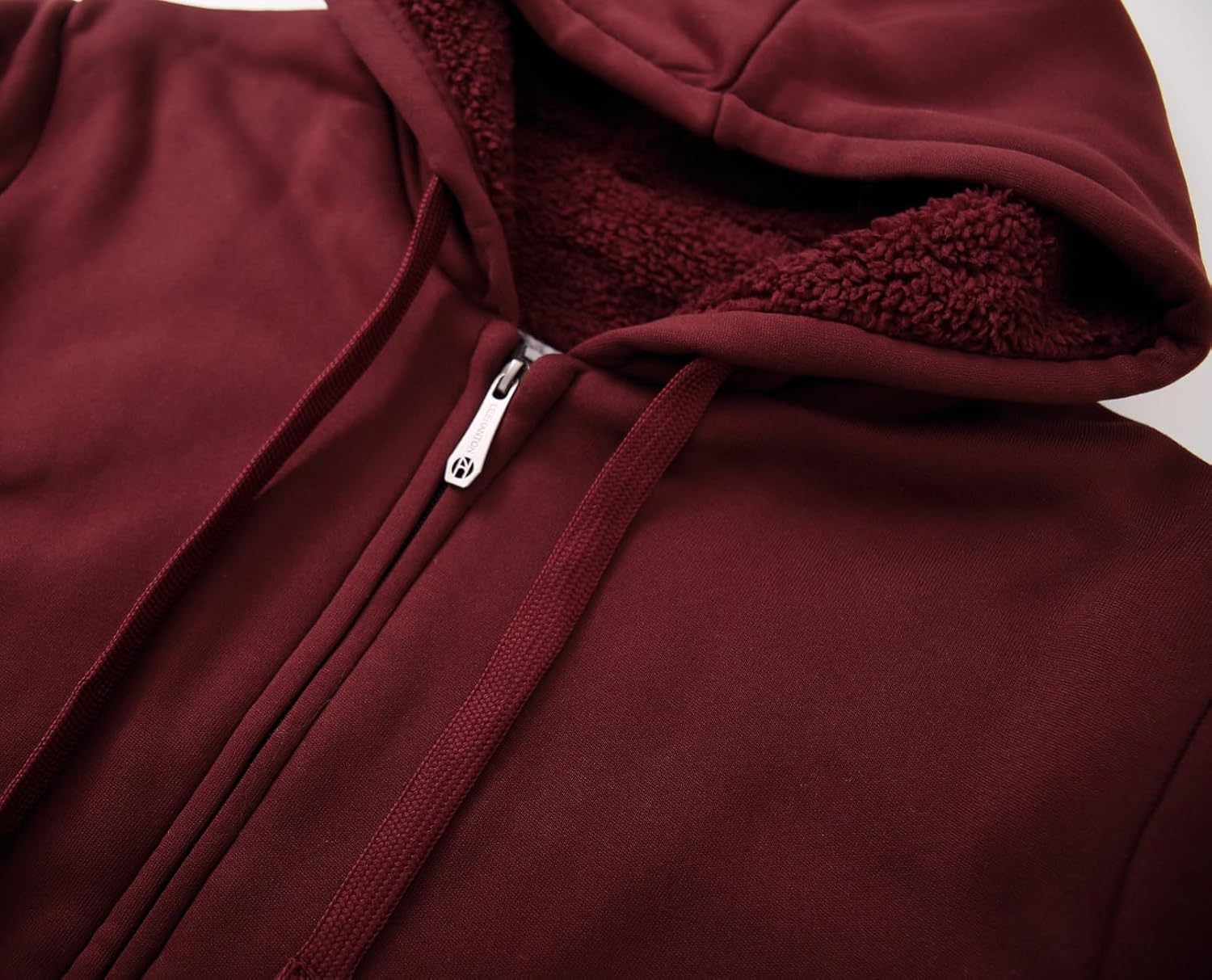 Facitisu Heavyweight Sherpa Lined Fleece Hoodie Sweatshirts for Men Winter Zip Plus Size Jacket - Image 5