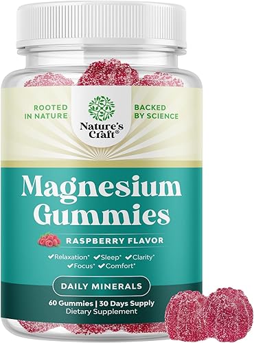 Gomitas de magnesio extra fuertes y calmantes para adultos – Gomitas relajantes de citrato de magnesio con mag elemental – Sleep Aid Soft Chews