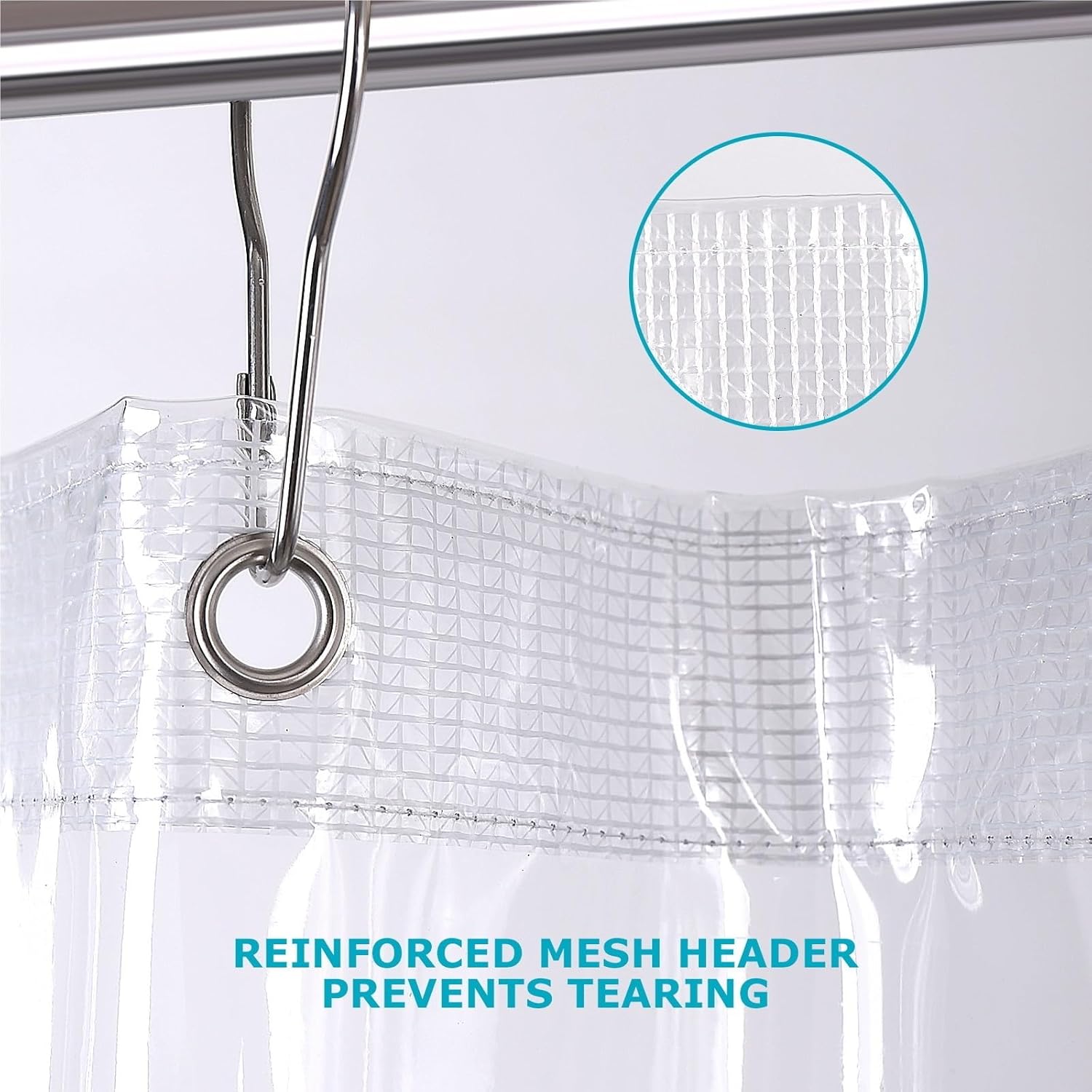 Clear Shower Curtain EVA 8 G Bathroom Shower Curtain Liner Water Repellent Weighted Plastic Shower Curtain