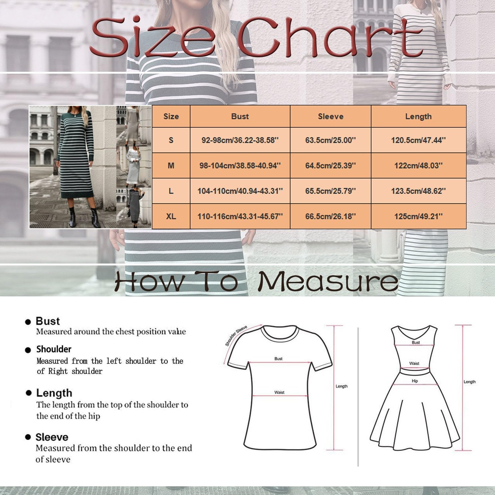 Generico Abito Maglia Donna Invernale, Vestito Invernale Donna Elegante,Vestito Elegante in Maglia Abito Lungo A Righe vestibilità Slim per Le Occasioni Autunno/Inverno