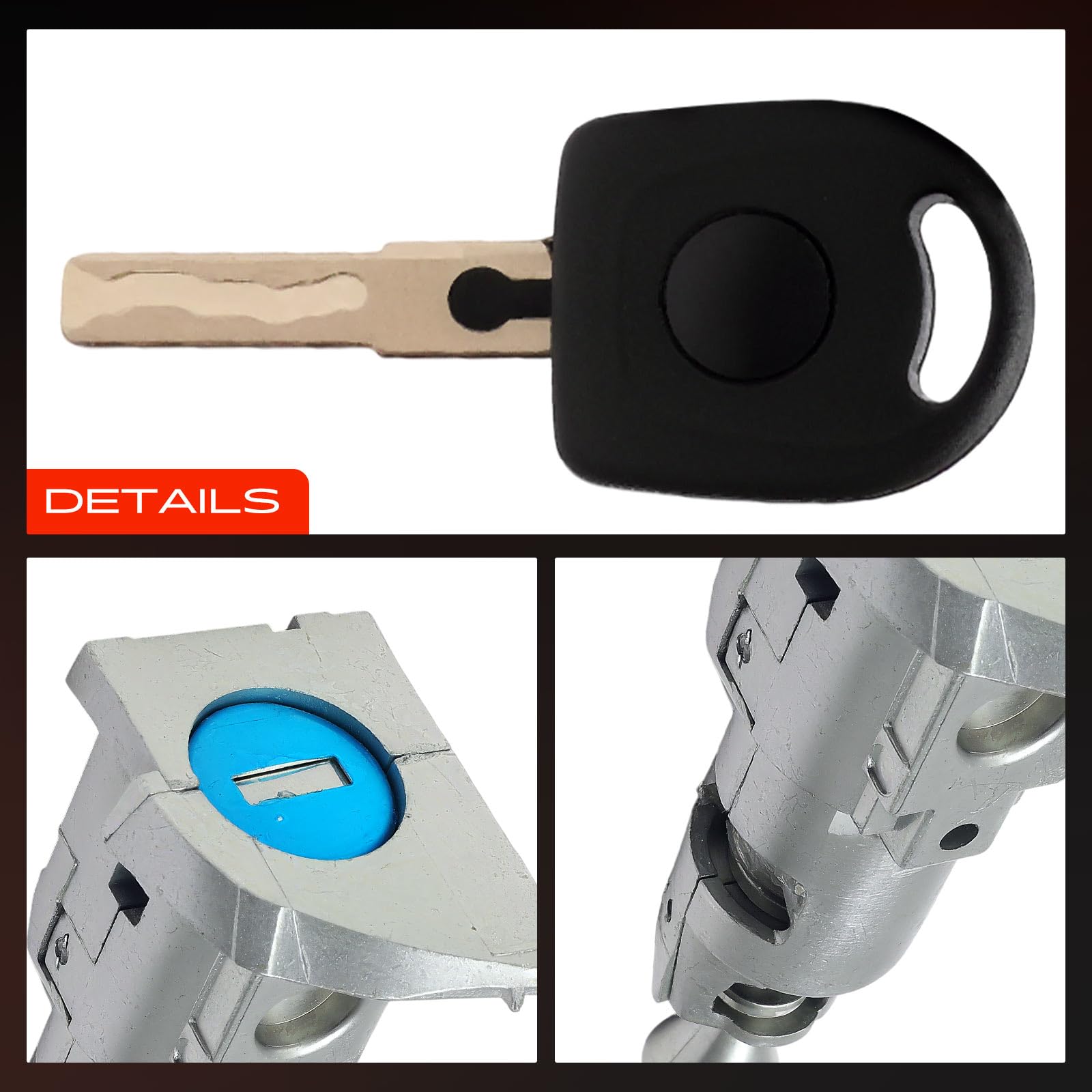 Frankberg Cilindro di chiusura Blocco porta Anteriore sinistro Compatibile con Golf VI 5K1 Golf VI Cabriolet 517 Golf VI Van 5K1 Replace# 5K0837167