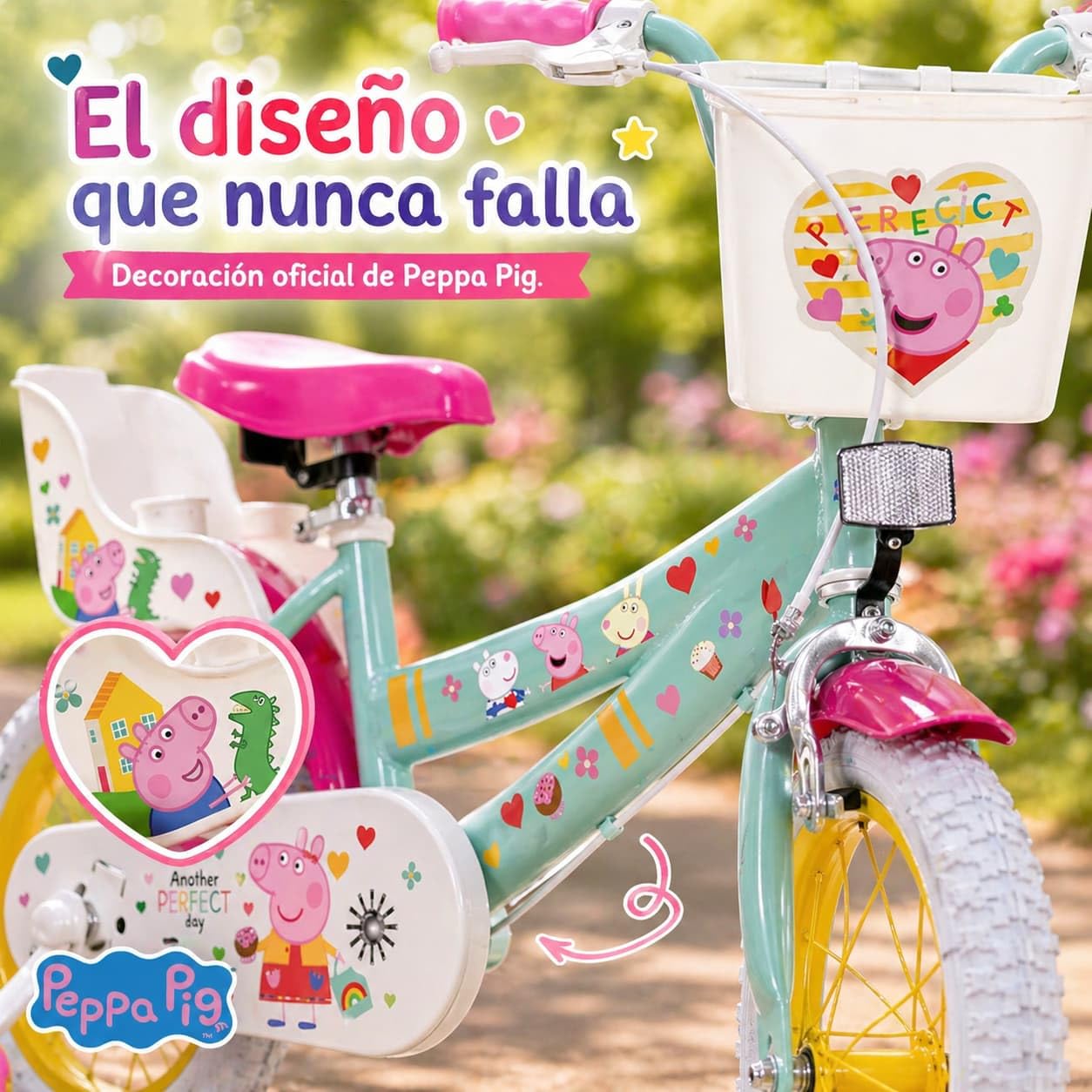 Bicicleta 14" Peppa Pig 4/6 años