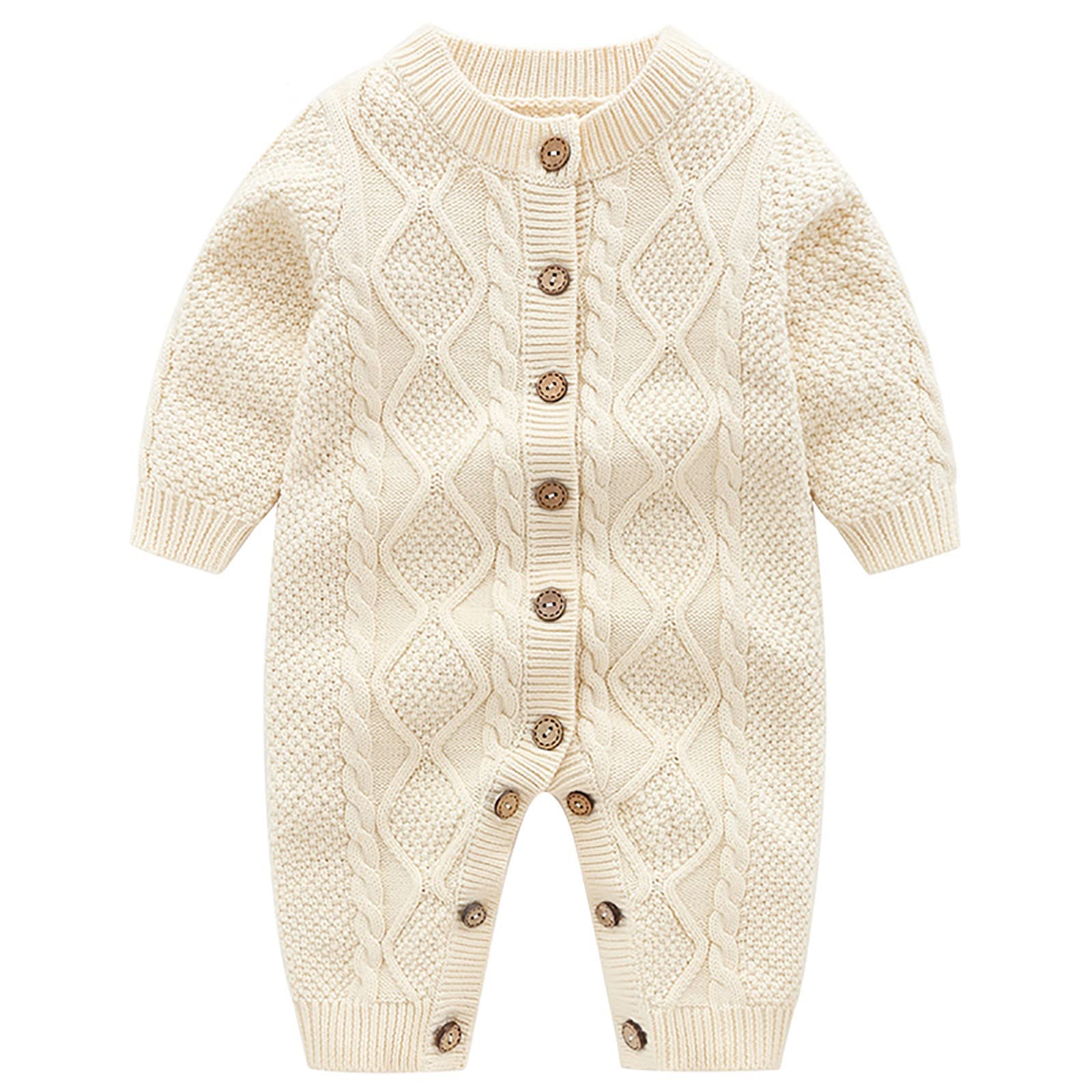 Conjunto de Suéter de Punto para Bebé Recién Nacido, de Algodón de Manga Larga con Gorro Cálido de Invierno para Niños