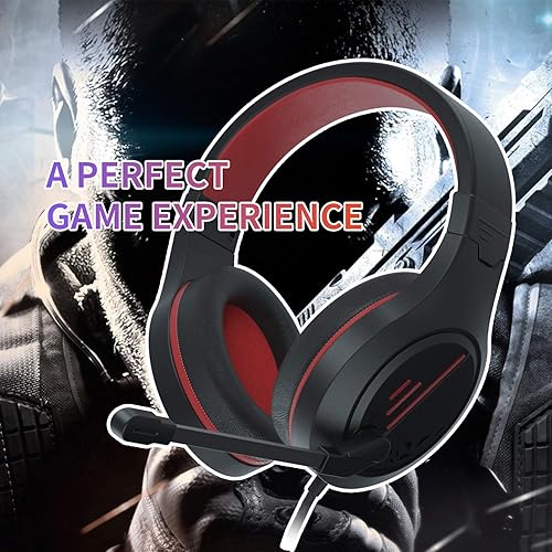 Miniatura 8 de Anivia MH601 - Auriculares con micrófono LED con cable con micrófono de cancelación activa de ruido conector de audio estéreo de 0138in color rojo