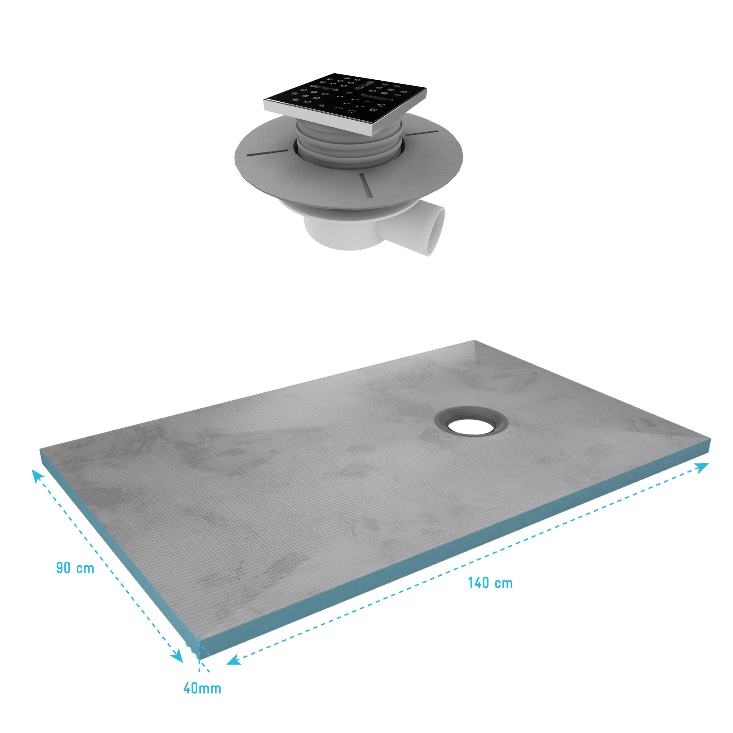 AURLANE PACR004 Plato de Ducha, Gris