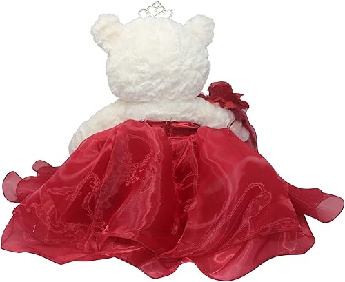 Miniatura 3 de 20" Quinceanera Burgundy Teddy Bear Doll with Dress - Kinnex Collections, Realistic & Unique Centerpiece B16831-7