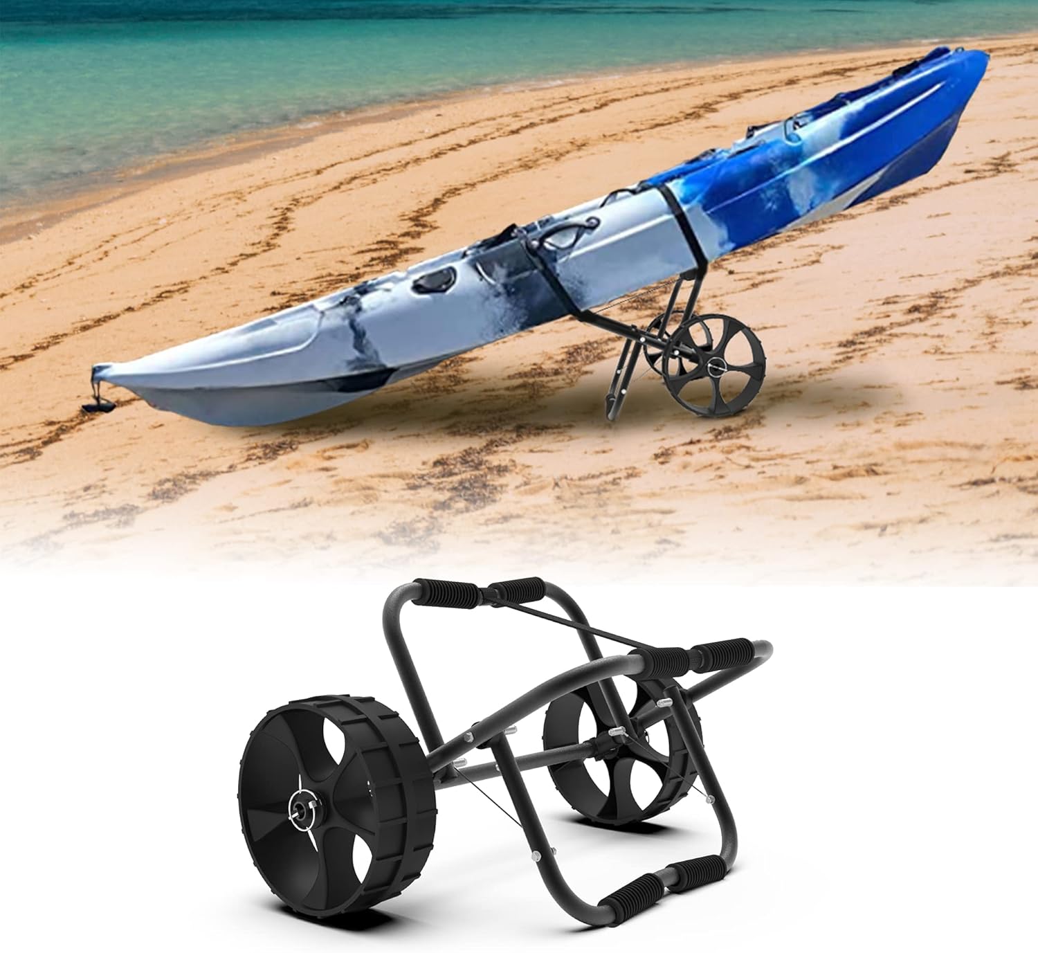 FDB 200LBS Universal Folding Bend Kayak Canoe Boat Carrier Dolly Trailer Tote Trolley Transport Cart Wheel for Carrying Kayaks, Canoes, Paddleboards, Float Mats, Boats Black FDB 200LBS Universal Folding Bend Kayak Canoe Boat Carrier Dolly Trailer Tote Trolley Transport Cart Wheel for Carrying Kayaks, Canoes, Paddleboards, Float Mats, Boats Black
