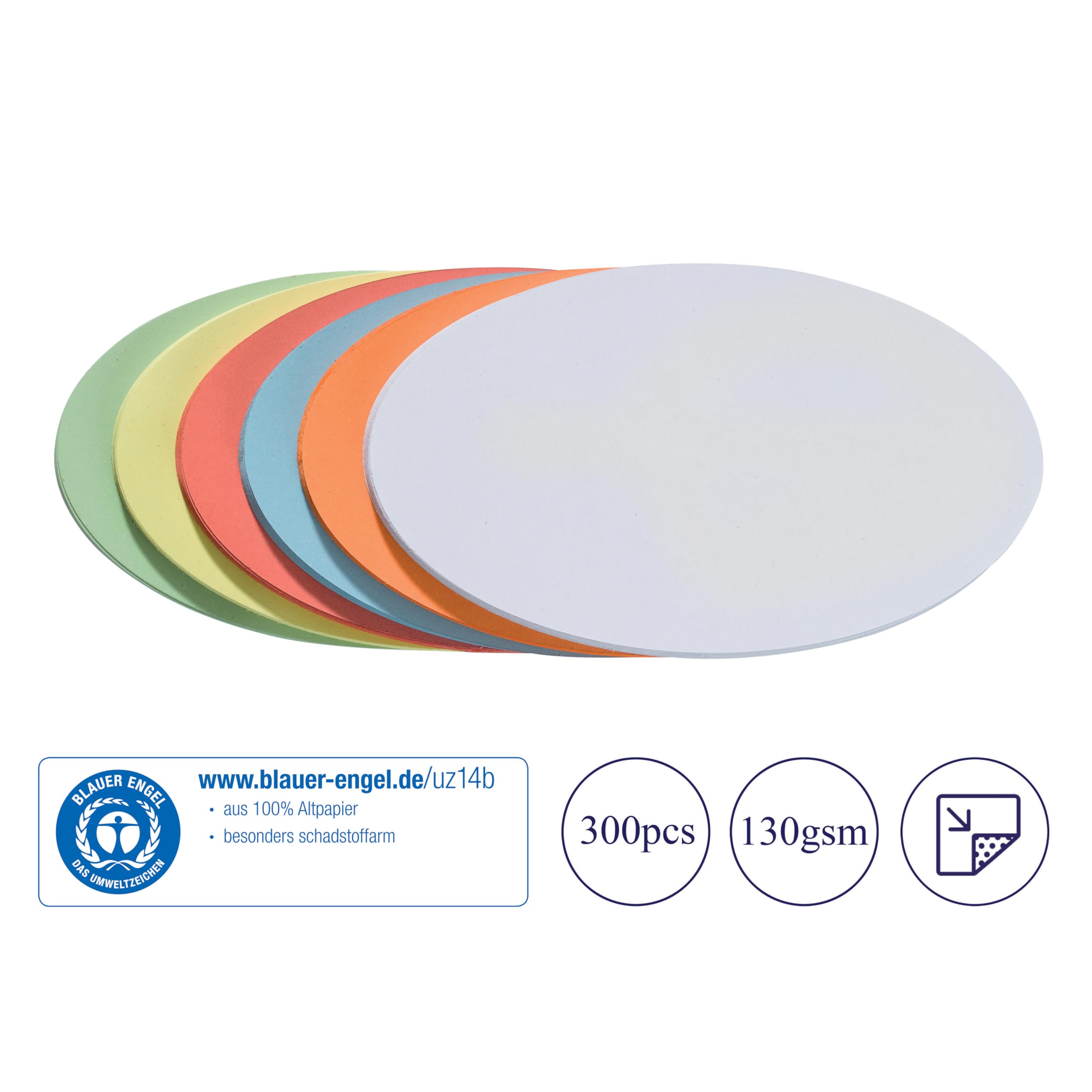 Franken UMZS111999 - Cartoncini di presentazione autoadesivi, confezione da 300, colori assortiti