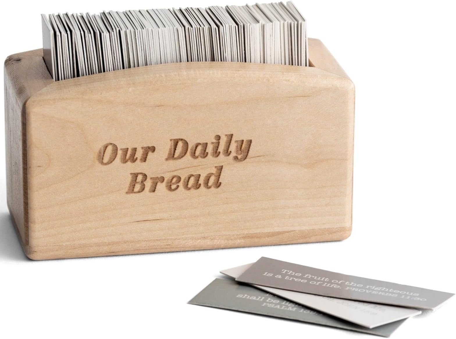 Our Daily Bread Wood Promise Box - 240 Promises from The Word of God - Sharable Scripture Cards (J4531),Brown