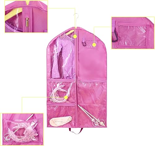 Miniatura 3 de Bolsa de ropa colgante impermeable, paquete de 2 bolsas de ropa de 40 pulgadas para colgar ropa, bolsas de ropa para almacenamiento de viajes, bolsa