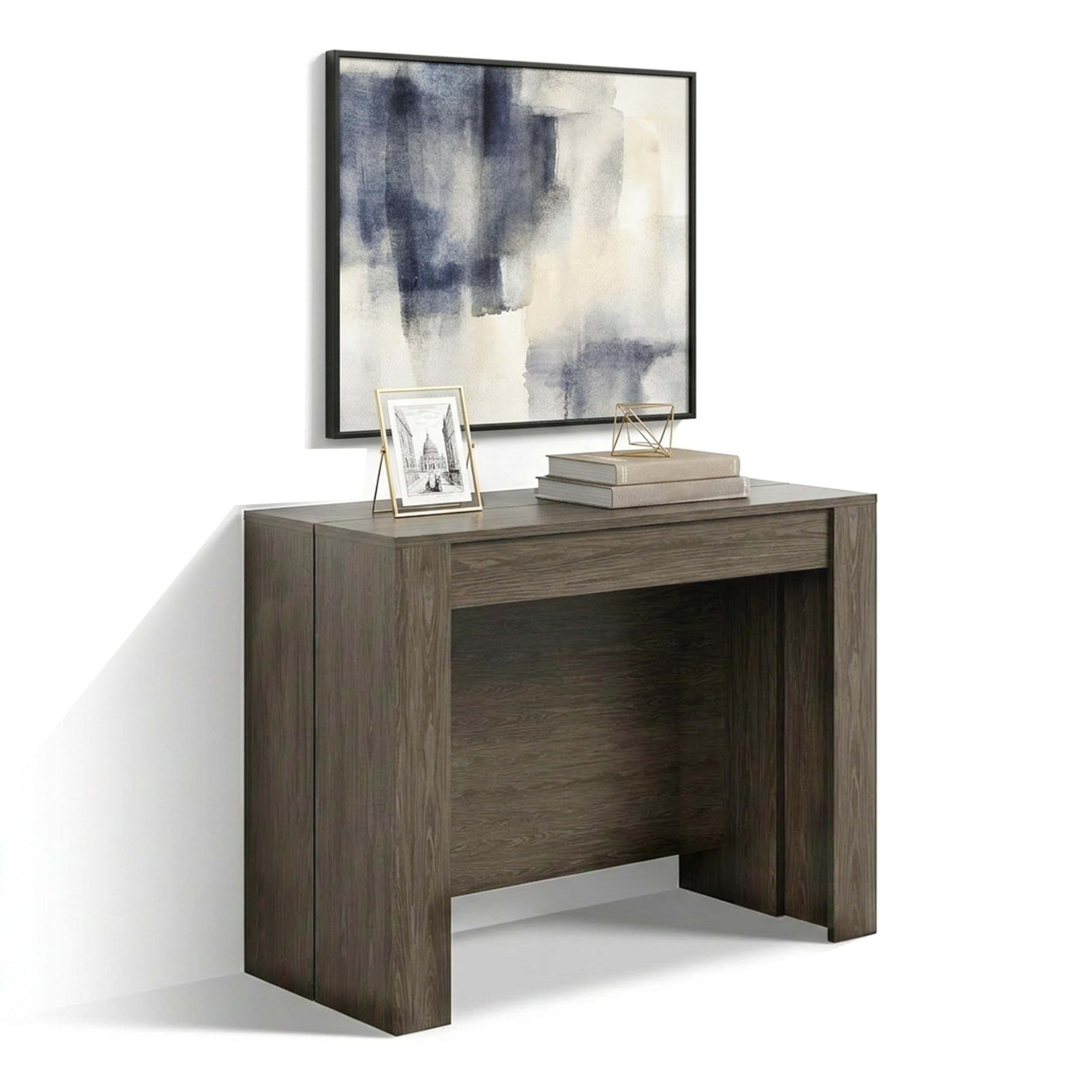 Mesa Consola Extensible de Madera 51-300x90cm - Mesa Extensible Comedor - Aparador Convertible, Escritorio o Mueble Recibidor Multifuncional y Moderna, Ideal para Espacios Reducidos