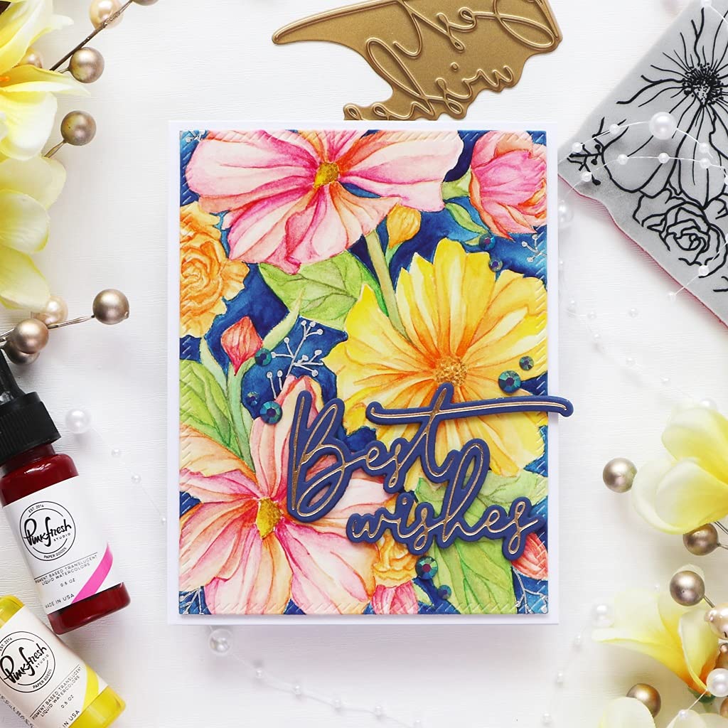 Amazon.com: Pinkfresh Studio PINKFRESH Stamp A2 FLRL, Floral