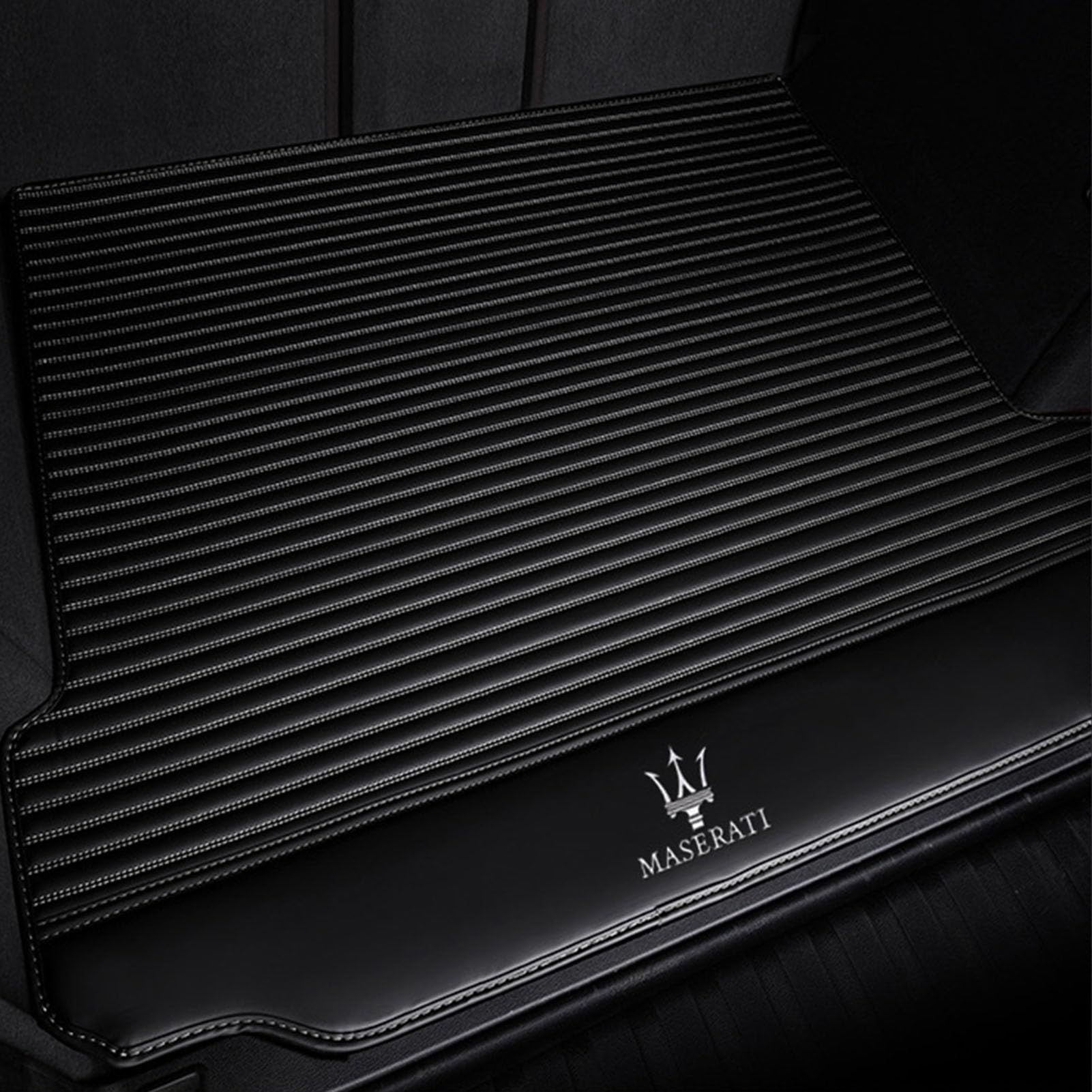 Car Boot Mats for Maserati GranTurismo 2007-2012 2013 2014 Genuine Leather Tailored Protector Pad Rear Trunk Rear Liner Cargo Tray Protector Pad Cargo Protection,A-Standard