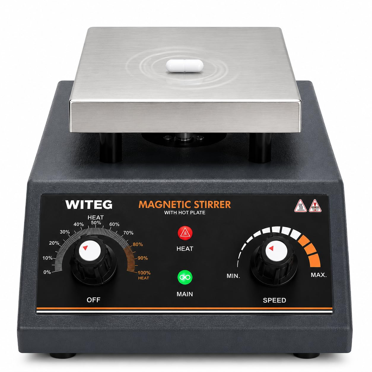 Magnetic Stirrer With Hot Plate | 5 Liter Capacity | With Speed Control and Heat Control Thermostatic | Perfect For Institution |With One Magnetic Bead |-image-45